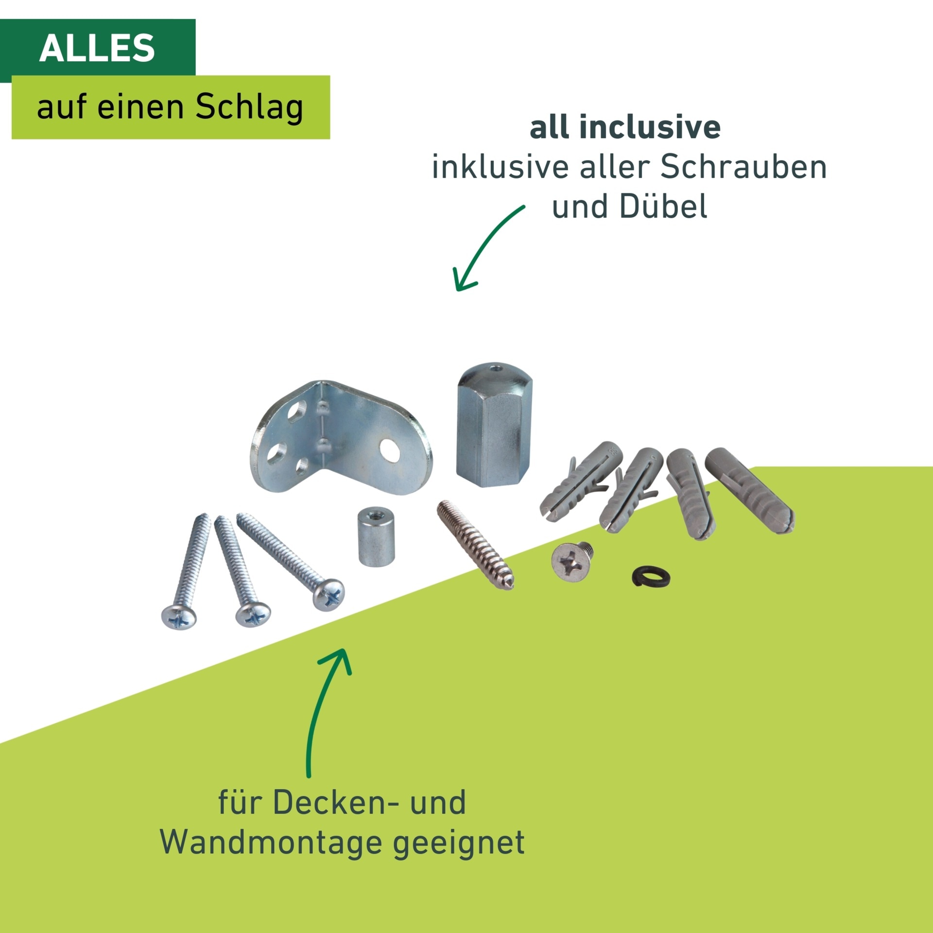 Windhager Seilspanngarnitur Zubehör-Set für die Befestigung von Sonnensegeln für Seilspannmarkisen