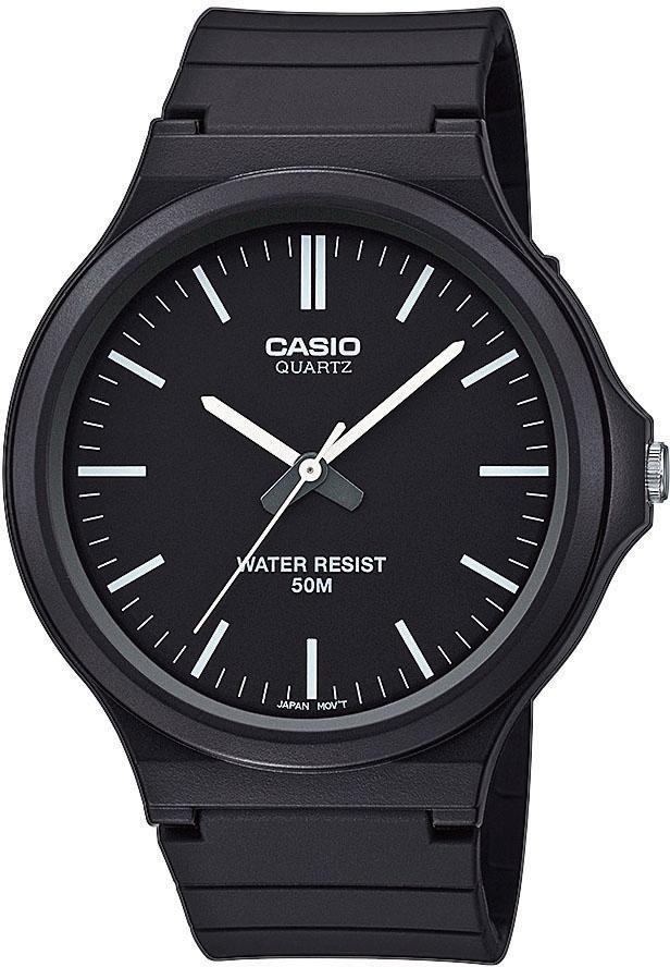 CASIO TIMELESS COLLECTION Quarzuhr »MW-240-1EVEF«, Armbanduhr, Herrenuhr, analog, Armband aus Resin, Acrylglas