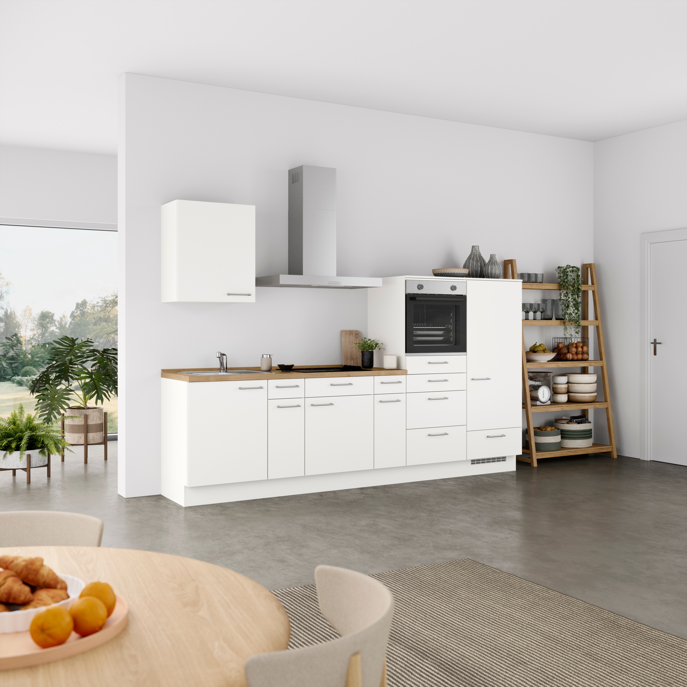 nobilia® Küchenzeile »"Laser I", Ausrichtung wählbar, Breite 300 cm« vormon günstig online kaufen