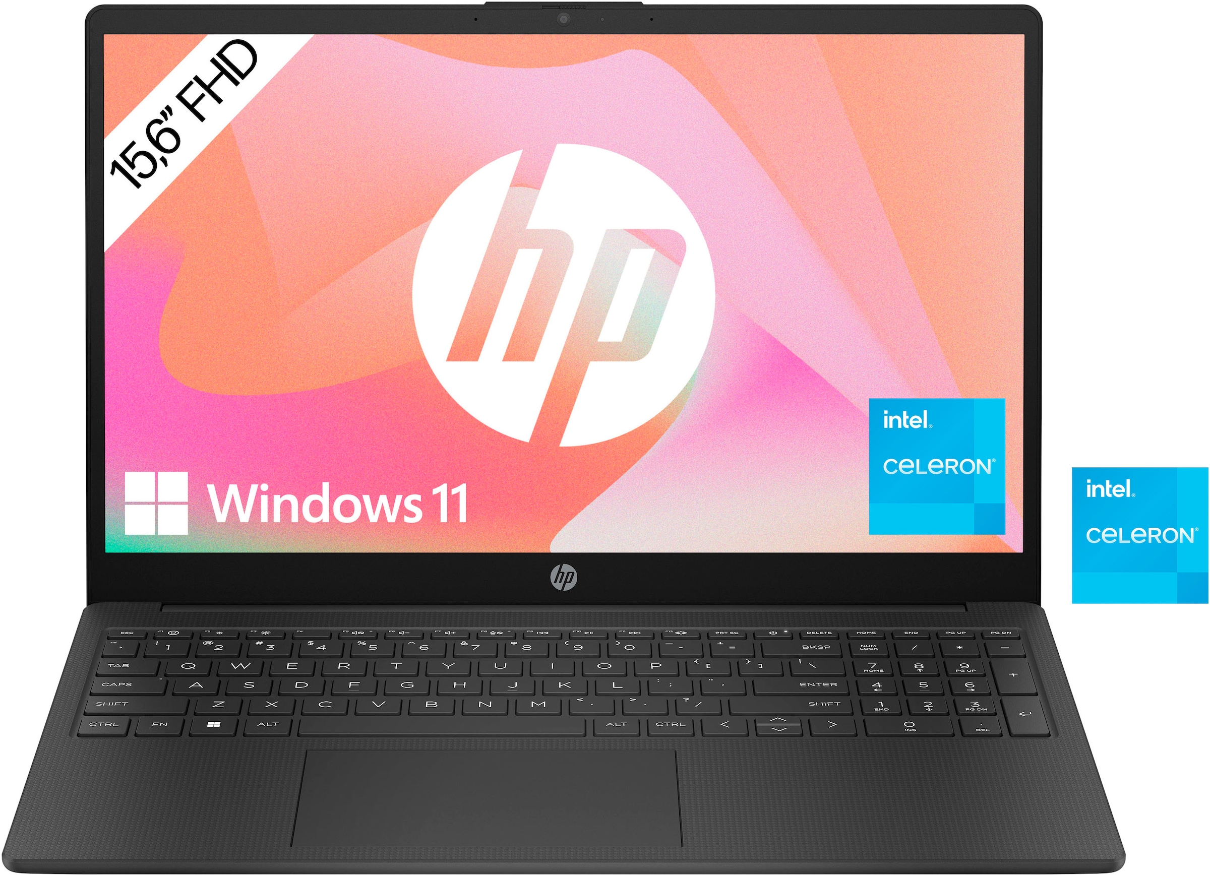 HP Notebook »15s-fq3216ng«, 39,6 cm, / 15,6 Zoll, Intel, Celeron, UHD Graphics, 128 GB SSD