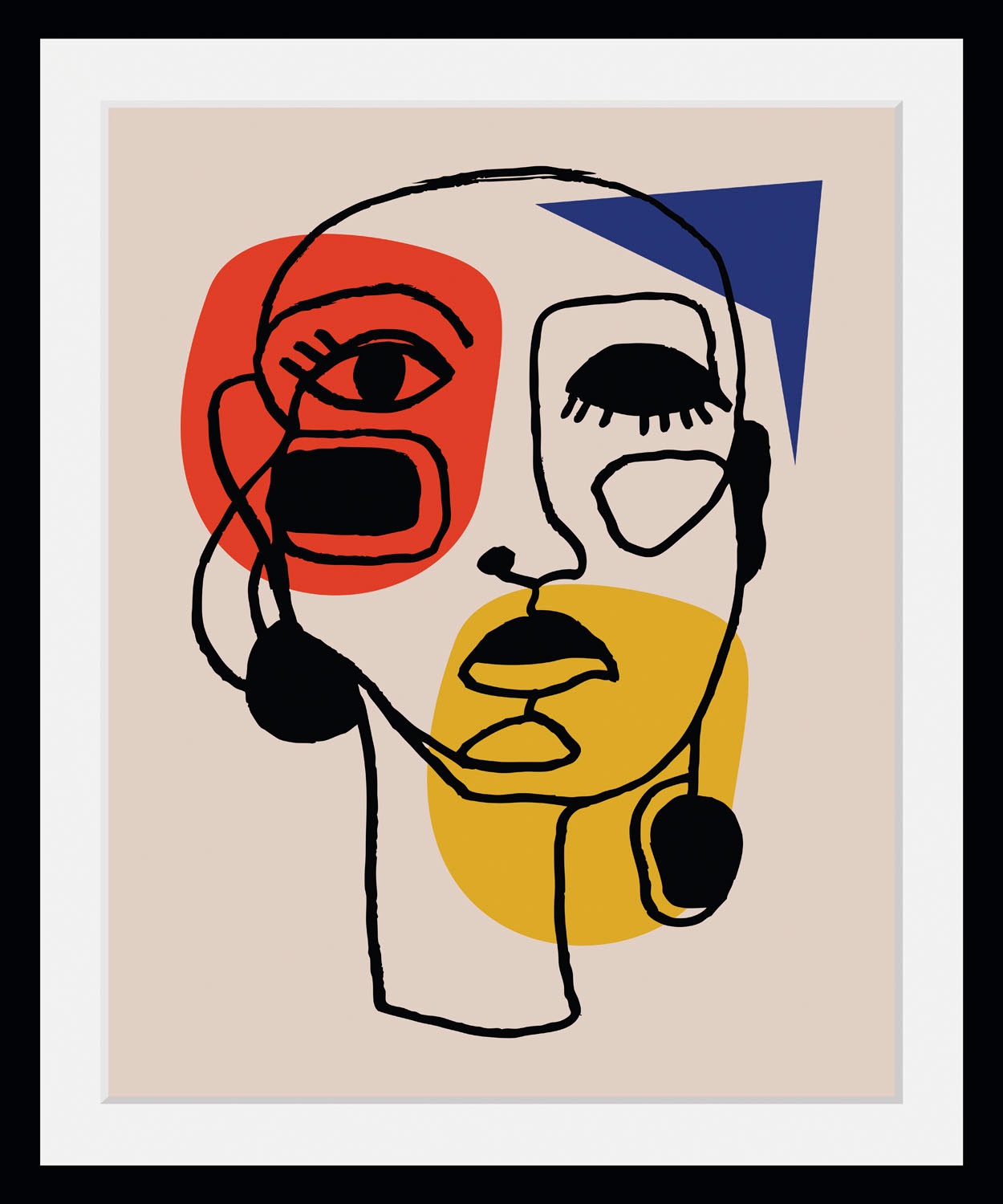 queence Bild »Claudia« Abstrakt   Figuren   Gesicht   Kunst 1 Stk. tlg. HD günstig online kaufen