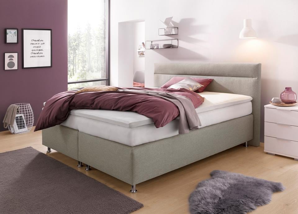 Westfalia Schlafkomfort Boxspringbett wahlweise mit LED-Beleuchtung günstig online kaufen