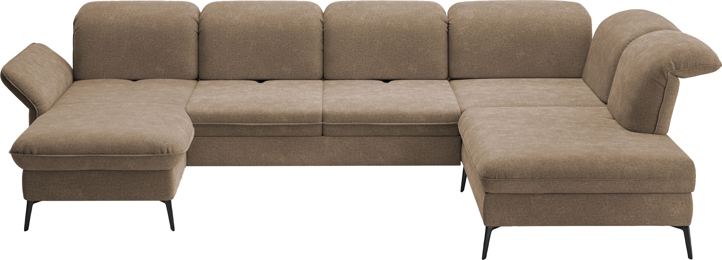 sit&more Wohnlandschaft »Emely, inkl. Sitztiefenverstellung«, wahlweise mit Bettfunktion,Bettkasten,Kopf- & Armteilverstellung