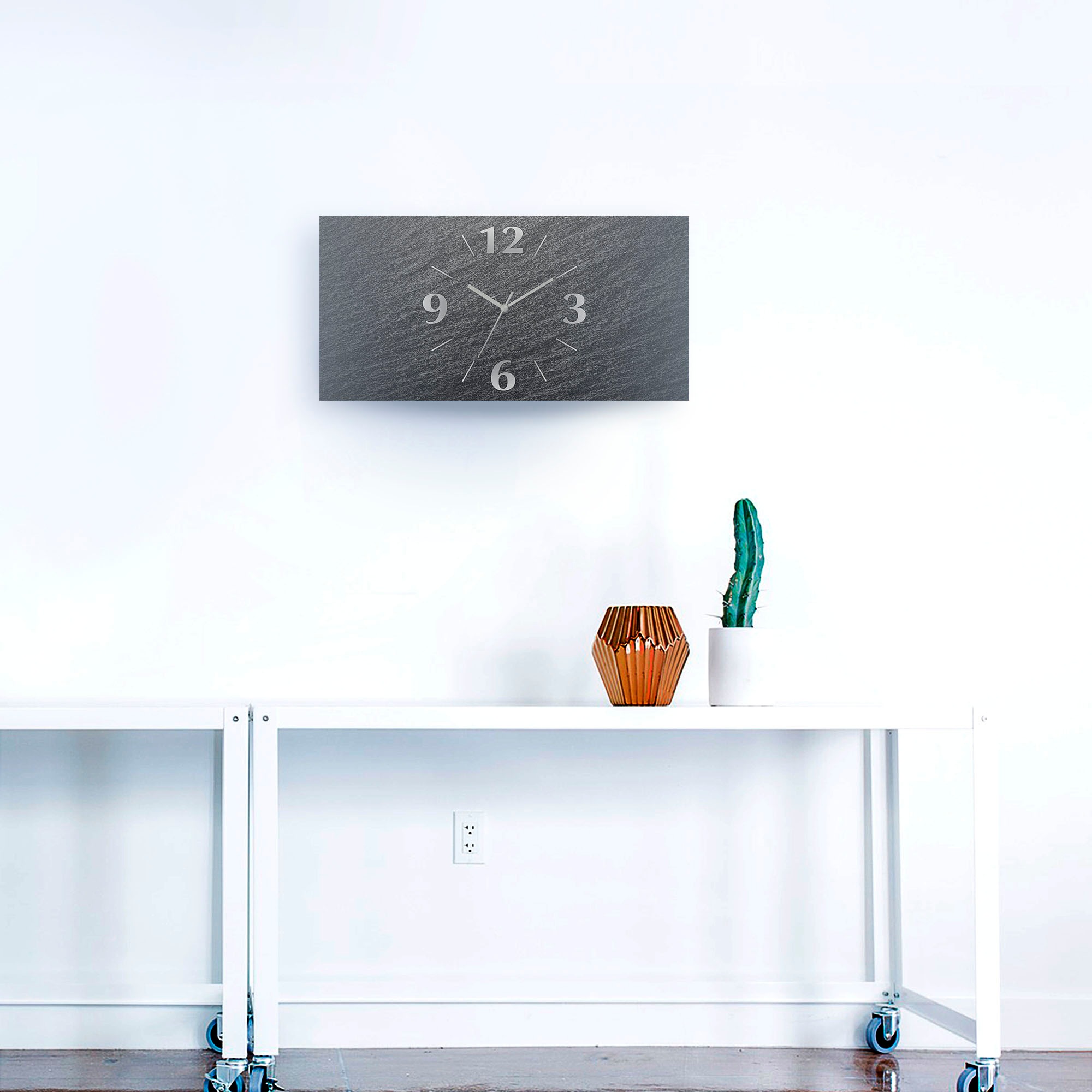 Artland Wanduhr »Schiefer«, analog, 60 cm günstig online kaufen