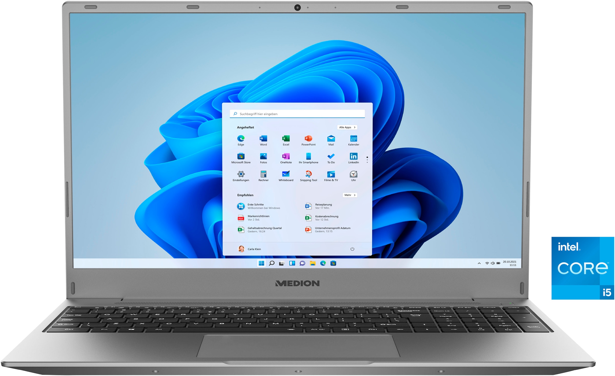 Medion® Notebook »E16401 Laptop«, 40,7 cm, / 16,1 Zoll, Intel, Core i5, Iris Xe Graphics, 512 GB SSD