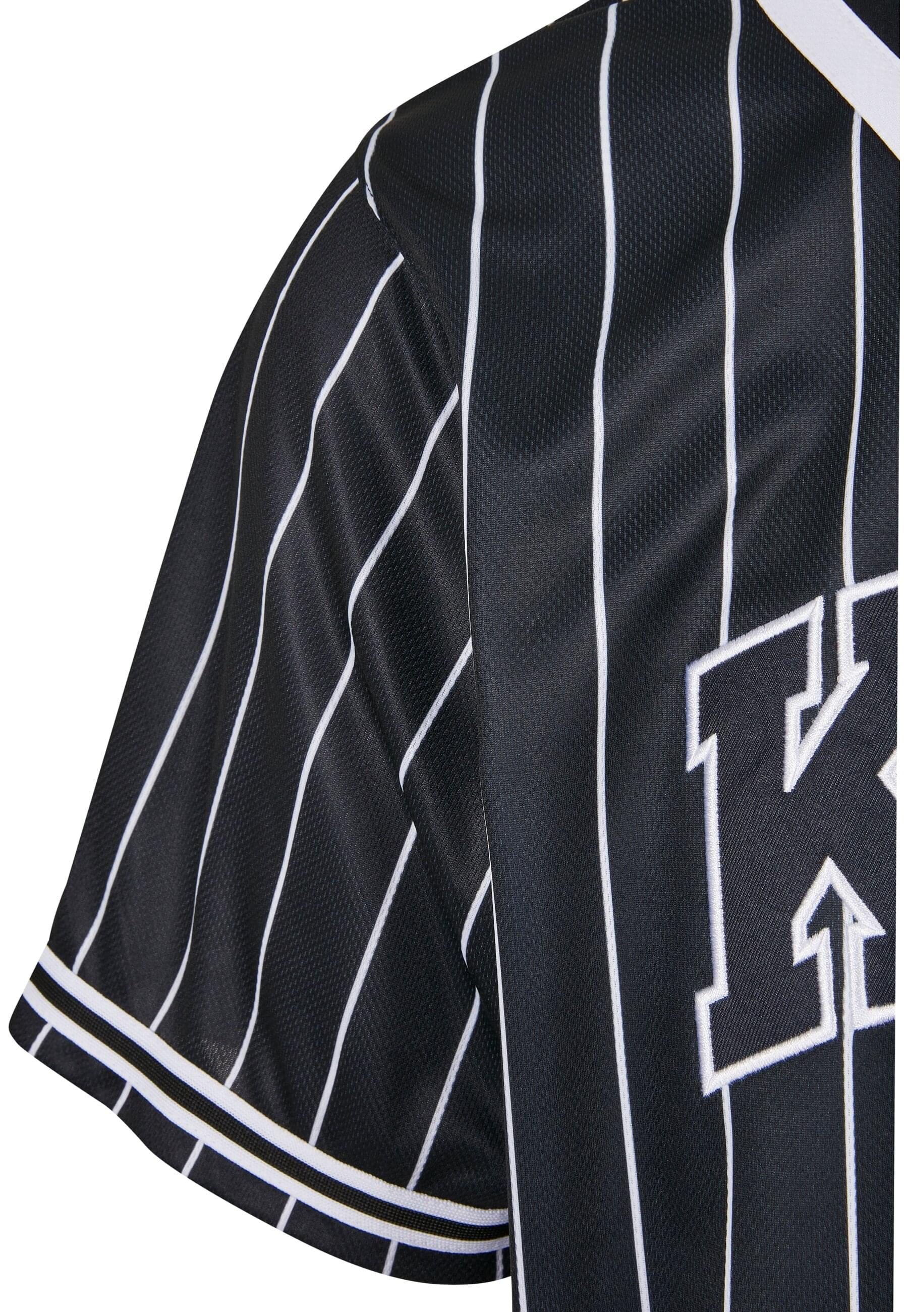 Karl Kani Langarmhemd »Karl Kani Herren KM221-115-1 Serif Pinstripe Baseball Shirt« 1 Stk.