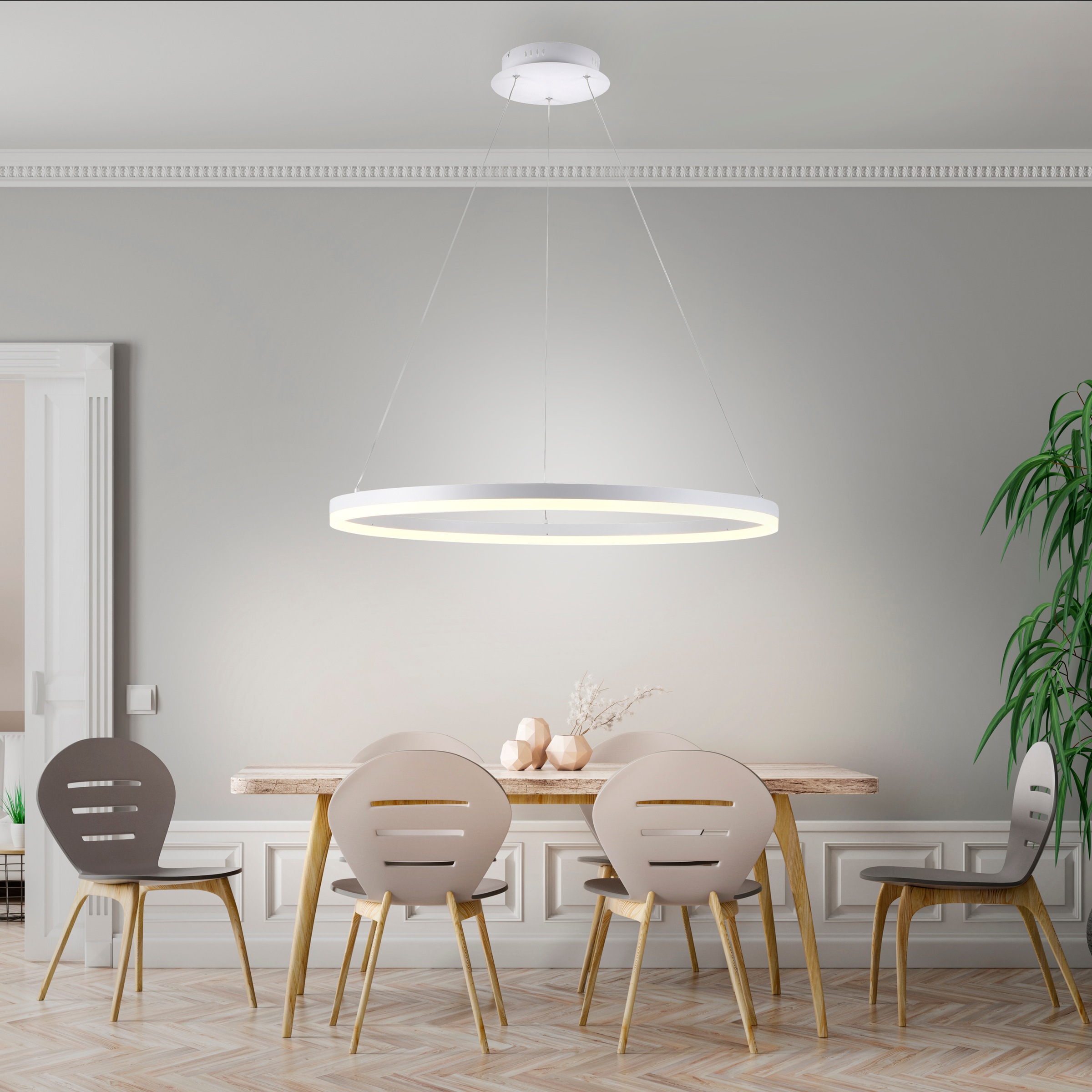 Paul Neuhaus Pendelleuchte »TITUS«, 1 flammig, Leuchtmittel LED-Board | LED fest integriert, LED, dimmbar, Simply Dim, Memory, nach Trennung vom Netz