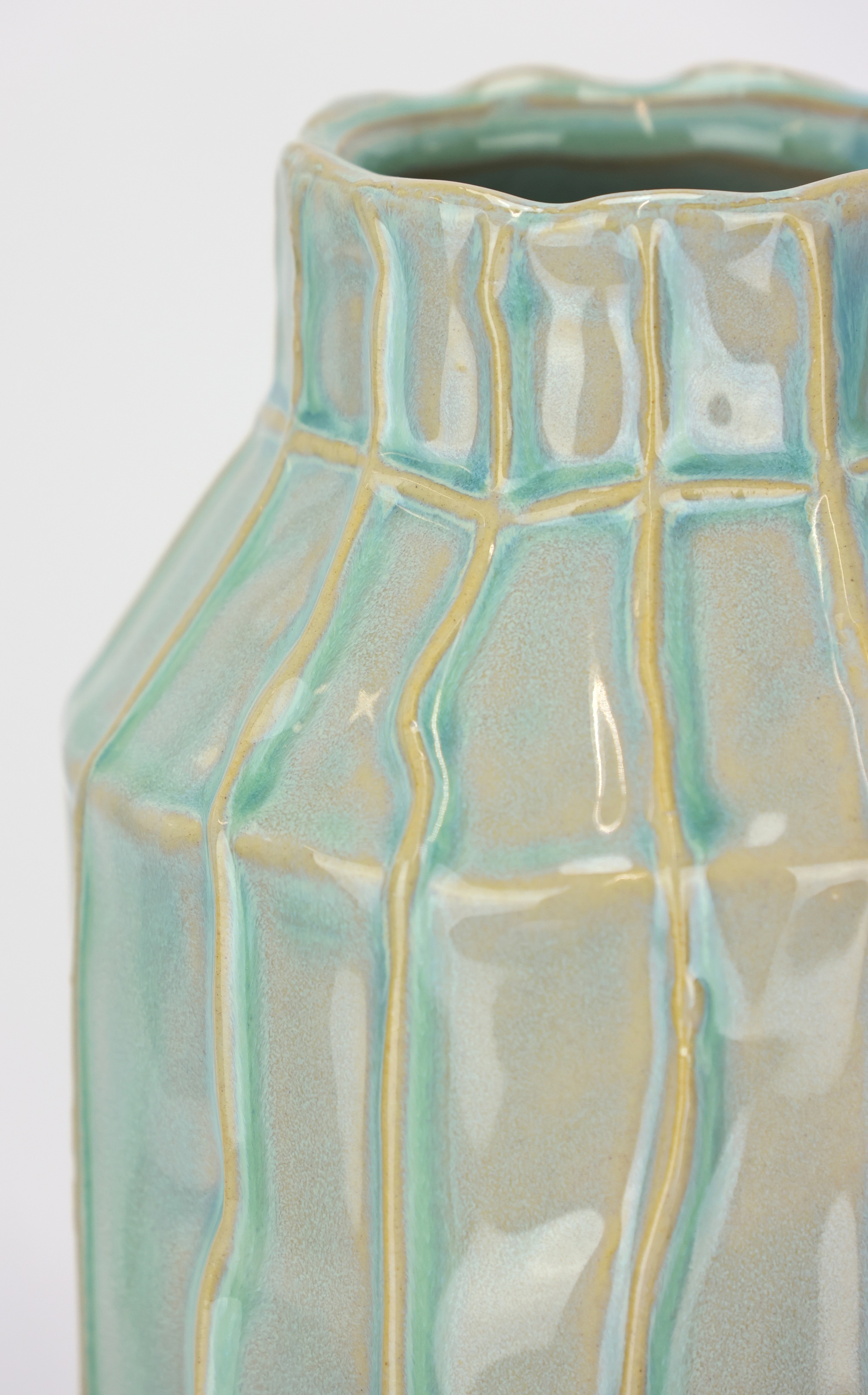 I.GE.A. Dekovase »Vase aus Keramik«, (1 St.), Dekovase Blumenvase Modern für Tischdeko Tischvase Deko Trockenblume