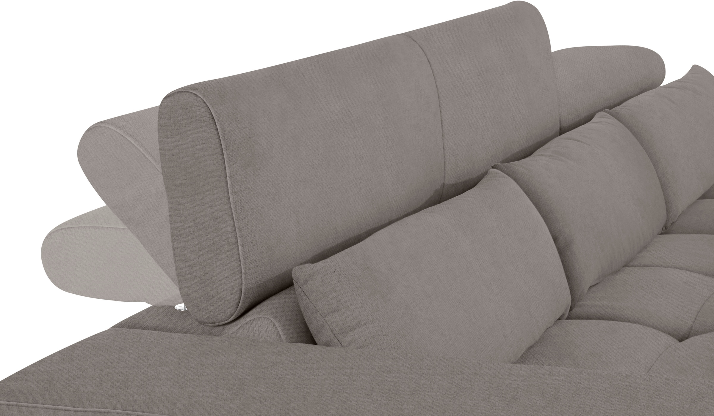 COTTA Ecksofa »Orion L-Form«, mit Kopfteilverstellung & 3 Nierenkissen