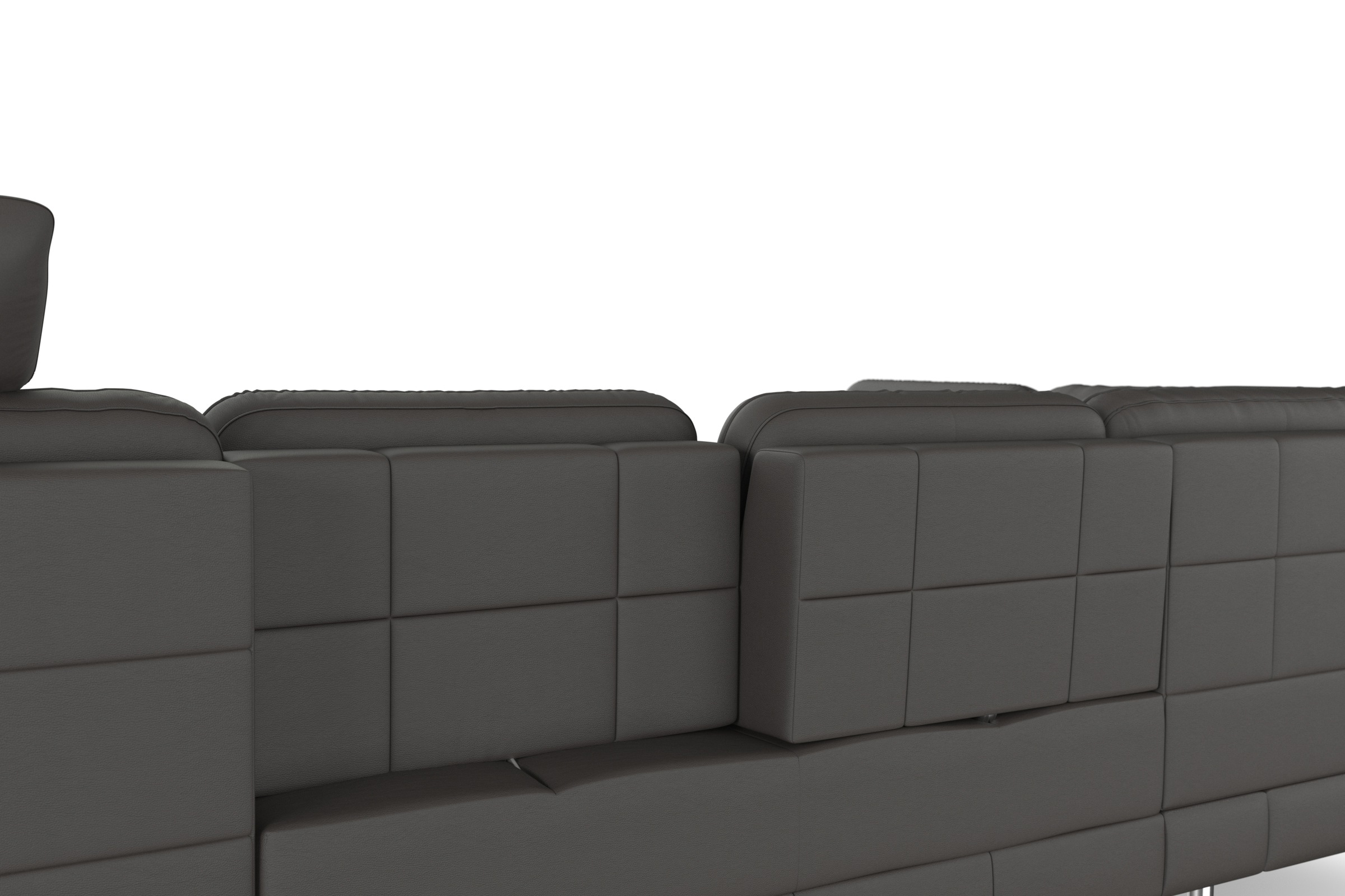 sit&more Wohnlandschaft »Bendigo U-Form«, inklusive Sitztiefenverstellung, Bodenfreiheit 15 cm, in 2 Fußfarben