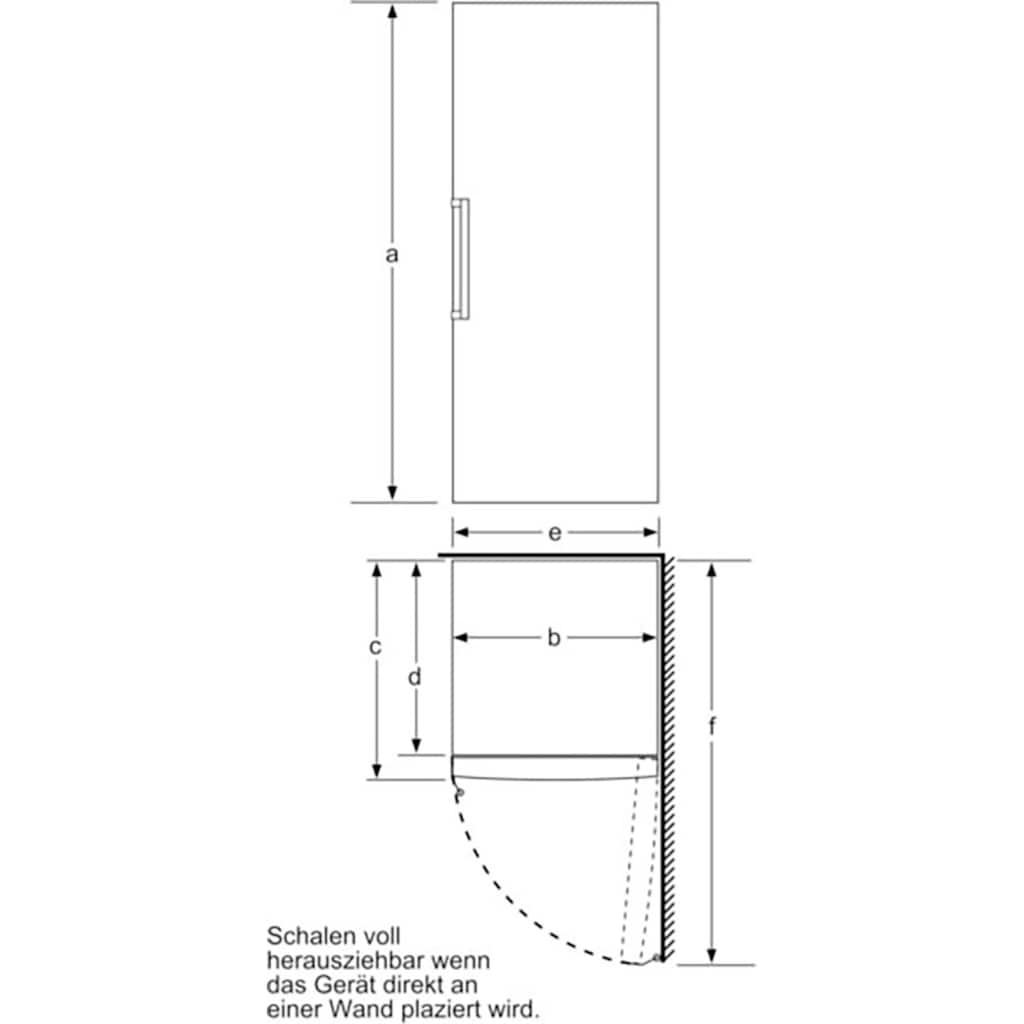 SIEMENS Gefrierschrank »GS36NVWEP«, iQ300, 186 cm hoch, 60 cm breit