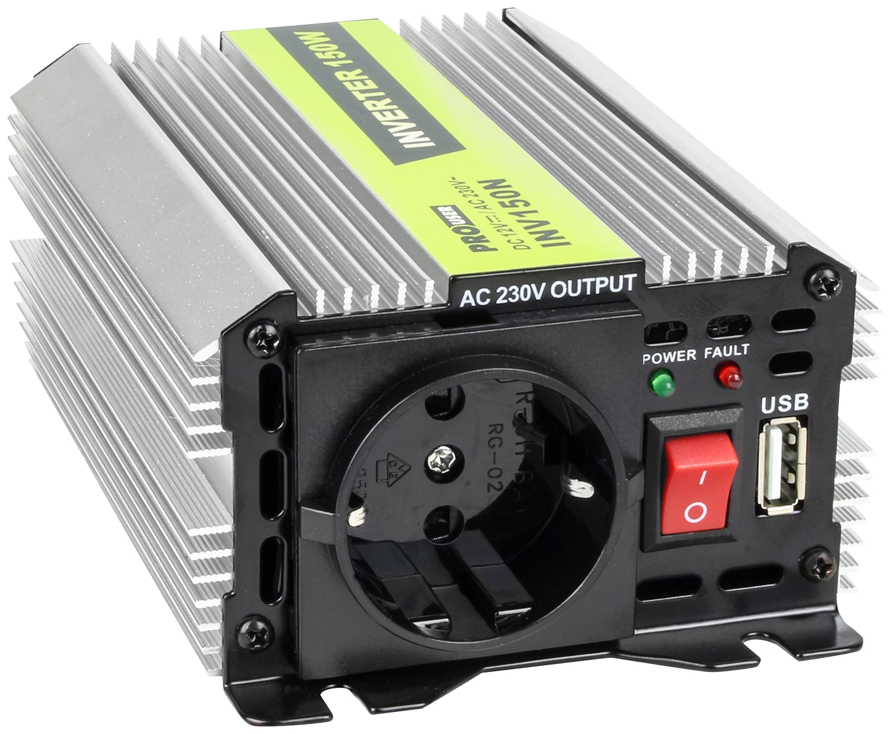 PROUSER Spannungswandler »PSI1500«, DC-AC, 12V auf 230V, 150W, für Autos, Camping