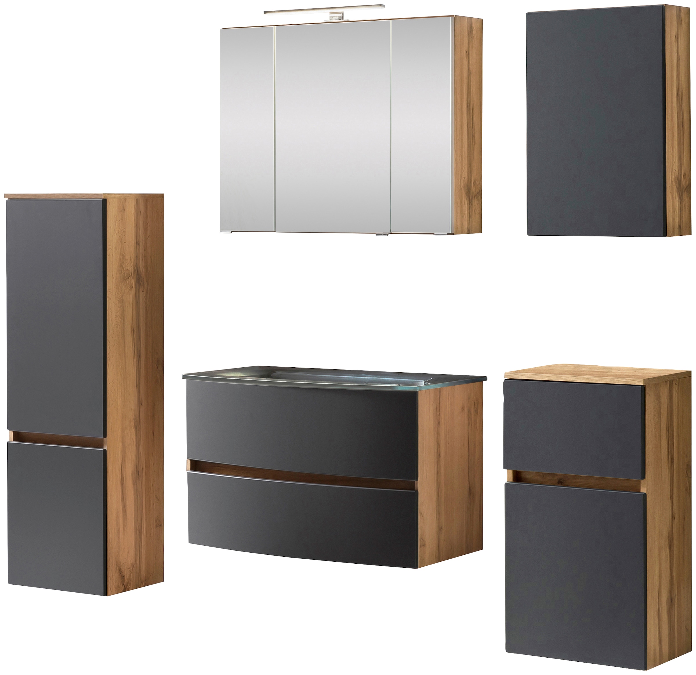 welltime Badezimmer-Set »Kaunas« Set, 5 Stk. tlg. günstig online kaufen