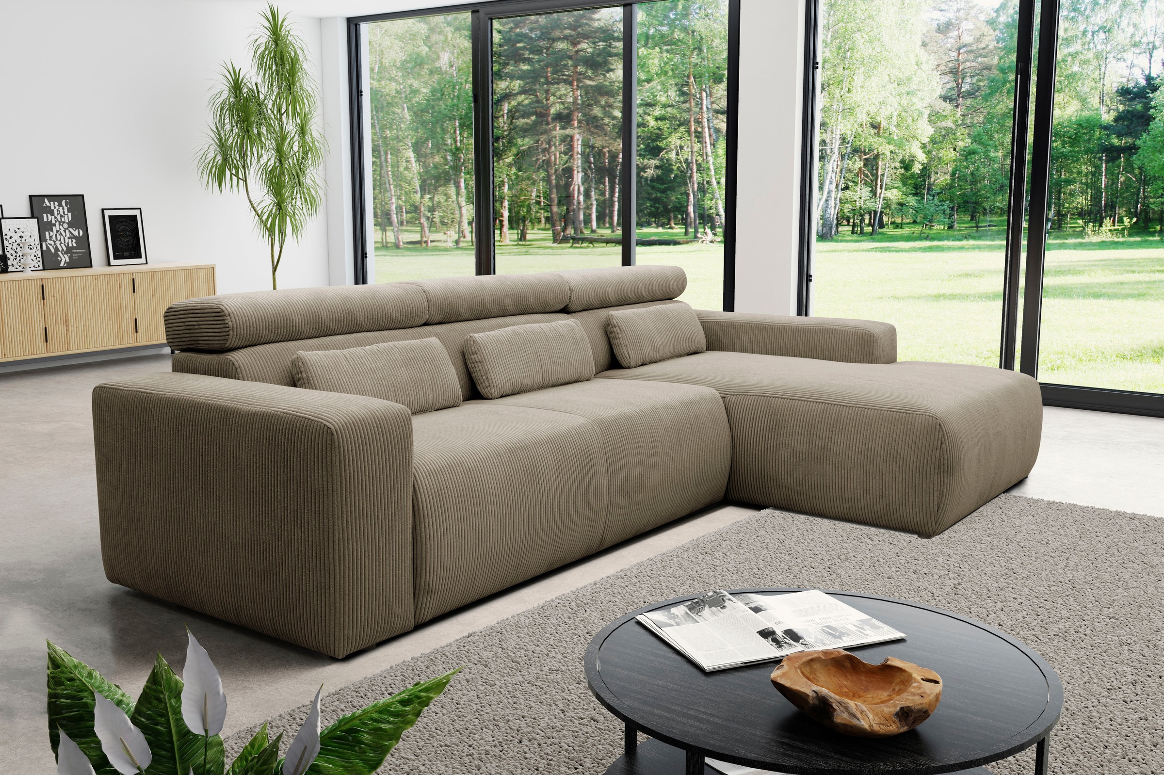 DOMO collection Ecksofa "Brandon B/T: 289/177 cm, belastbar bis 140kg/ Sitz günstig online kaufen