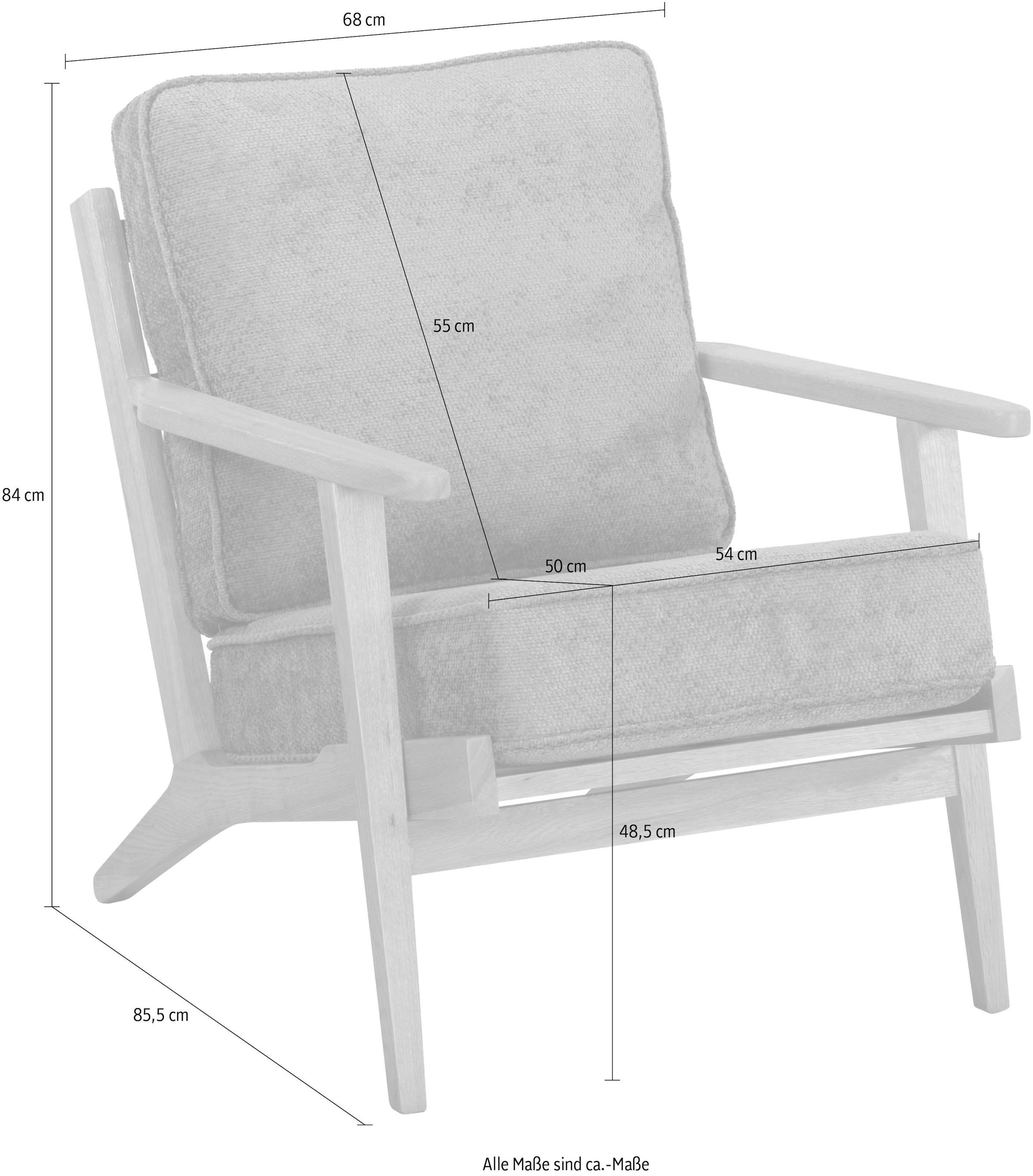 OMG Design Sessel »Osaka« Retrostuhl, massivholz Frame
