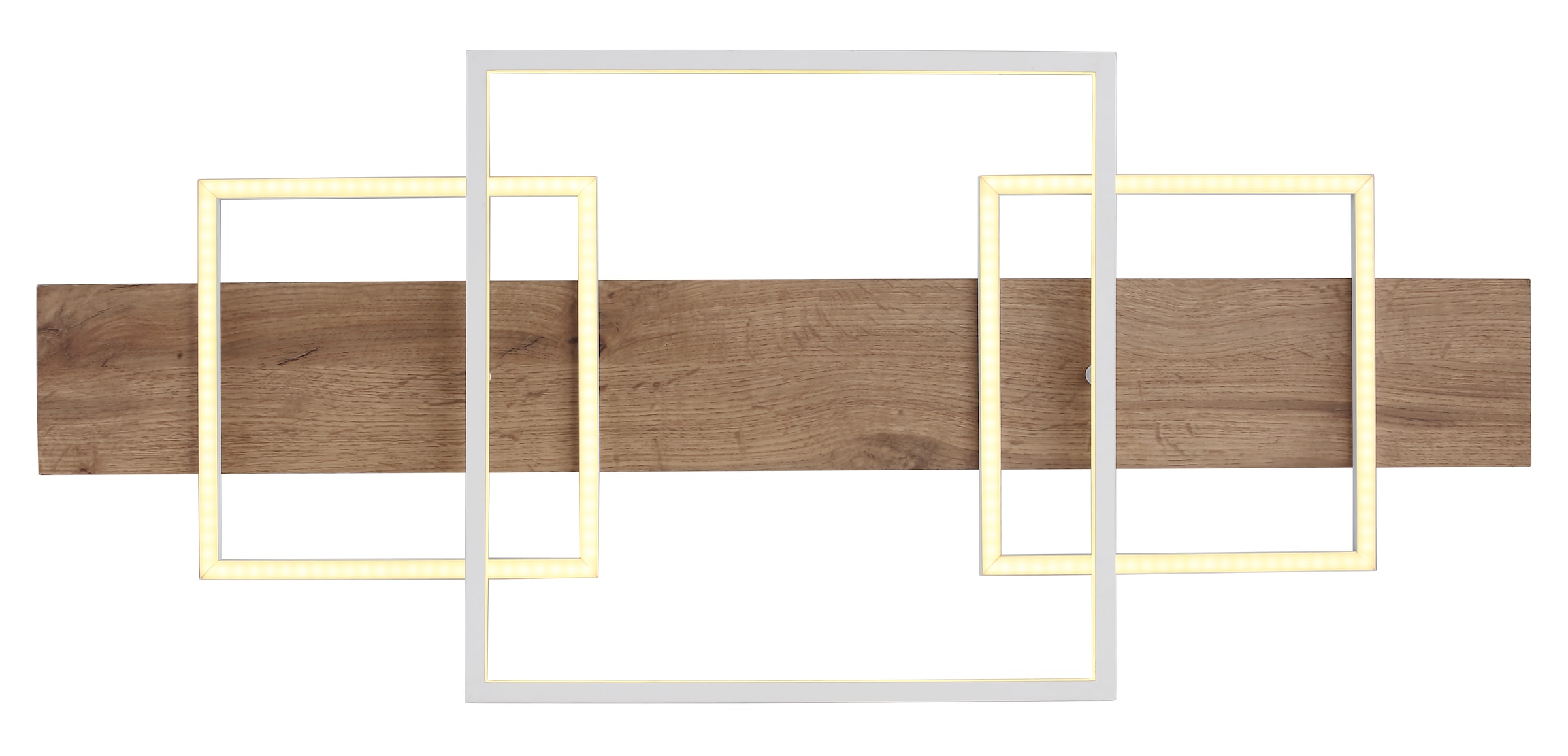 GLOBO LIGHTING LED Deckenleuchte »VANNI« LED-Modul Warmweiß Deckenlampe/Wohnzimmer/Schlafzimmer/modern/Holz