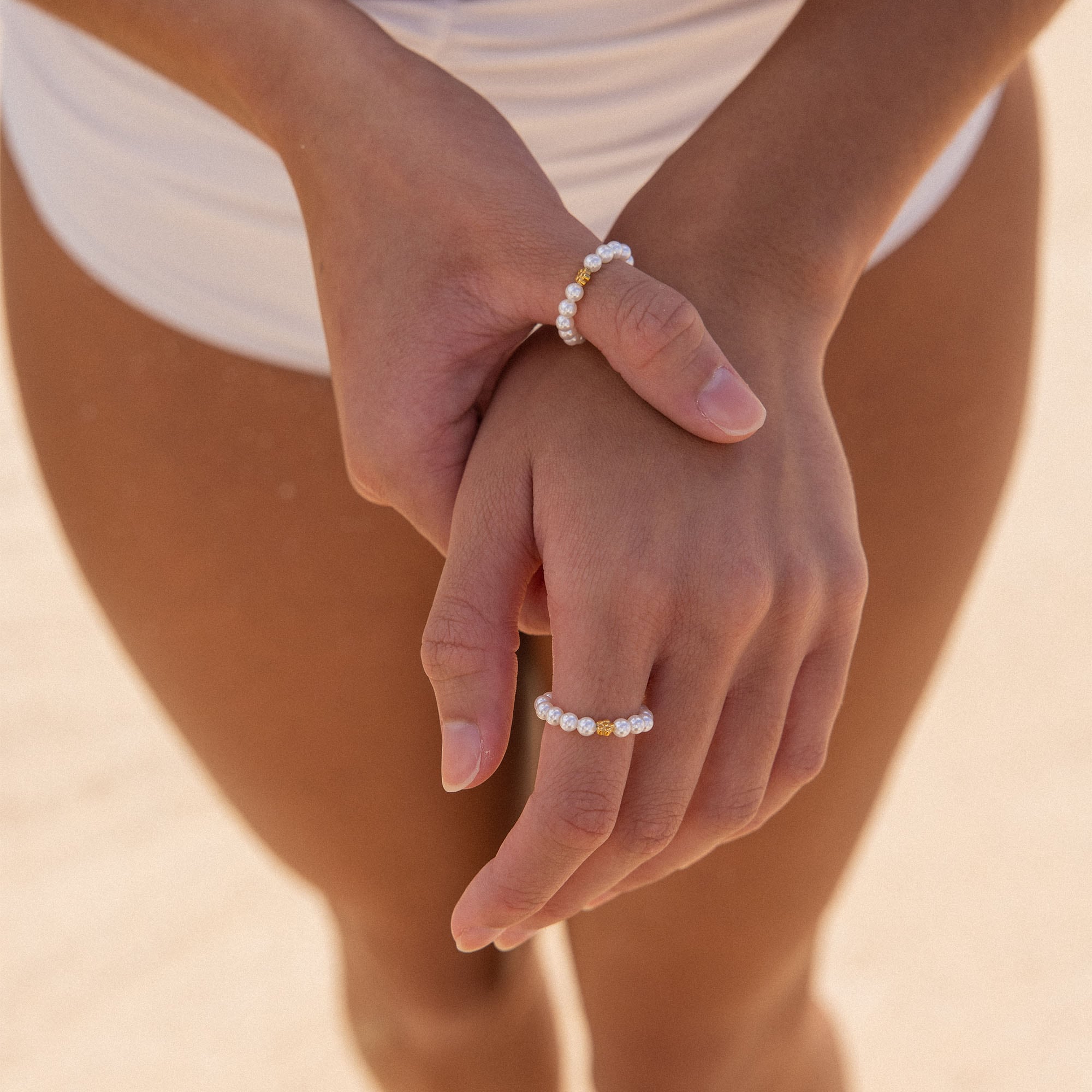 Purelei Fingerring »Schmuck Geschenke Bloomy Ring Blume, 23162-Ring-Bloomy«, mit Muschelkernperle