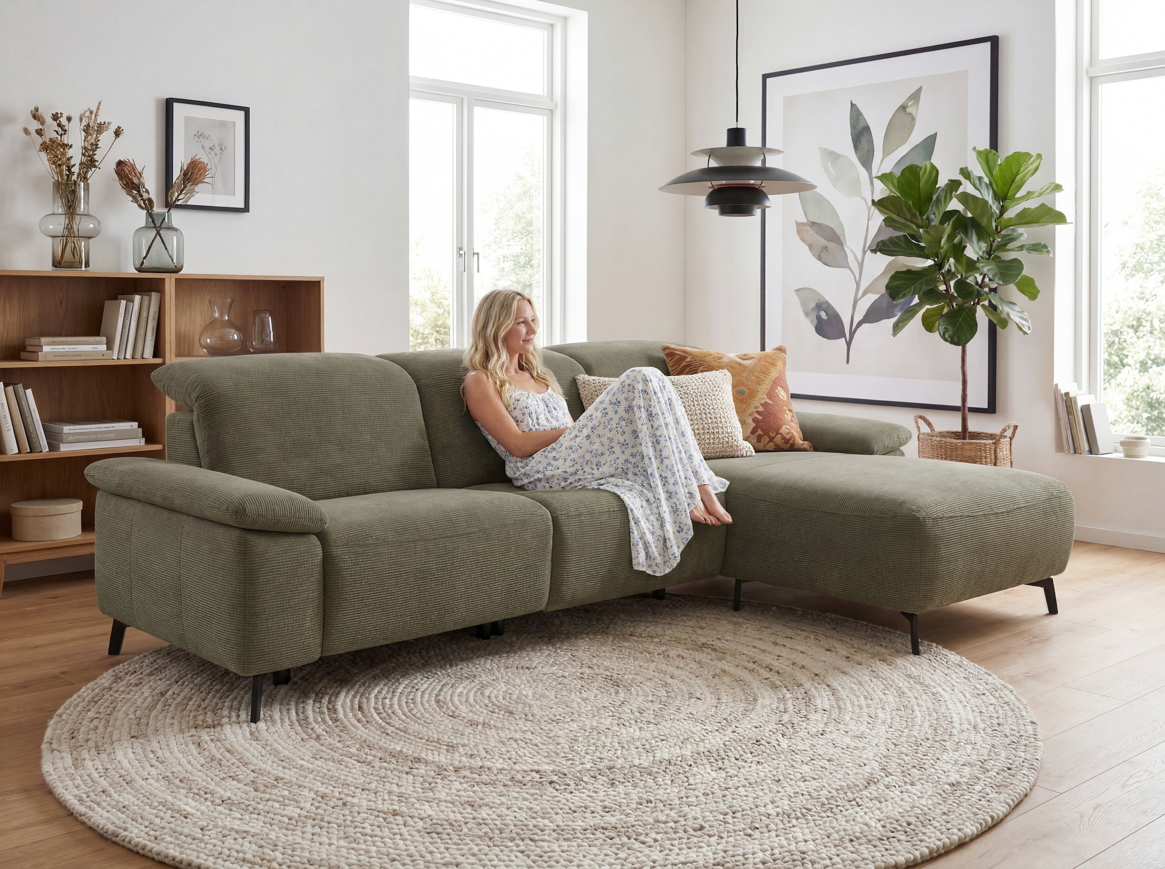 Musterring Ecksofa »MR 370, intelligenter Komfort im modernen Design« Optionale Relaxfunktion, flexible Kopfteile & klappbare Armlehnen