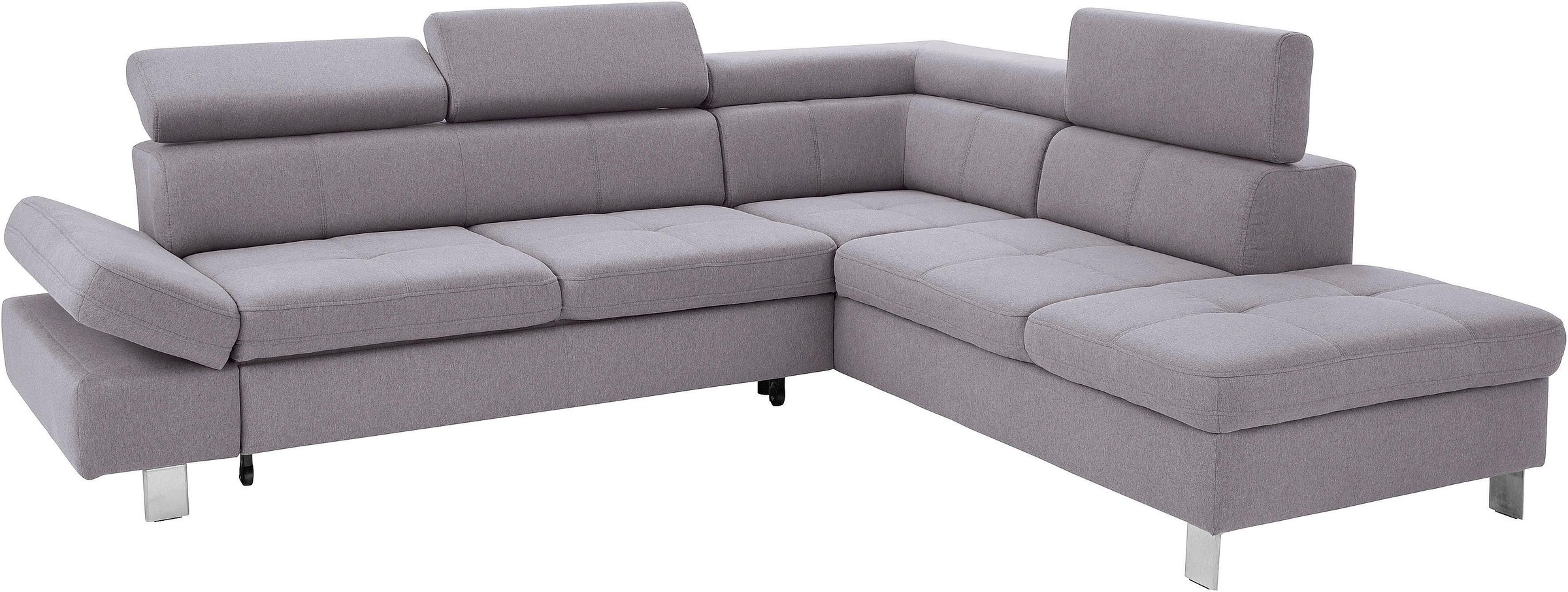exxpo - sofa fashion Ecksofa »Fiji, L-Form«, mit Kopf- bzw. Rückenverstellung, wahlweise mit Bettfunktion