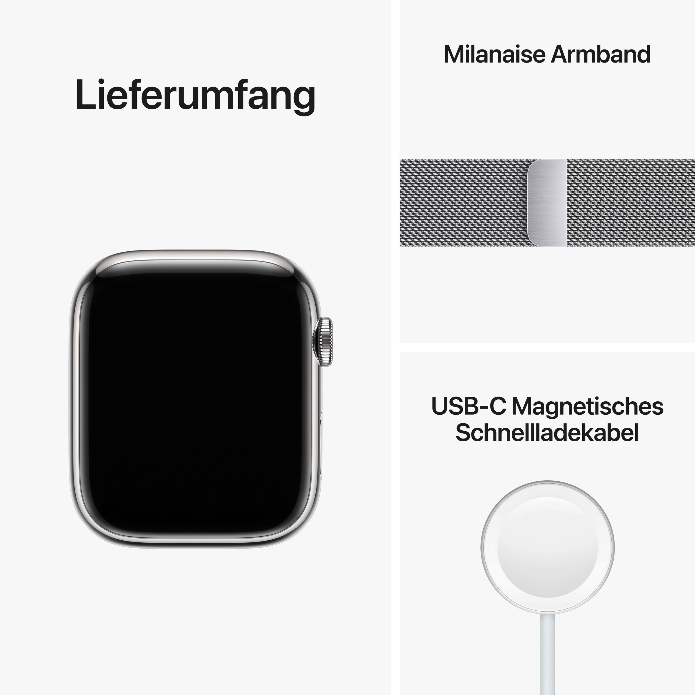 6. Bild von Apple Watch »Watch Series 8 GPS + Cellular 45mm Edelstahl Milanaise«, Die Zukunft der Gesundheit. Am Handgelenk.)