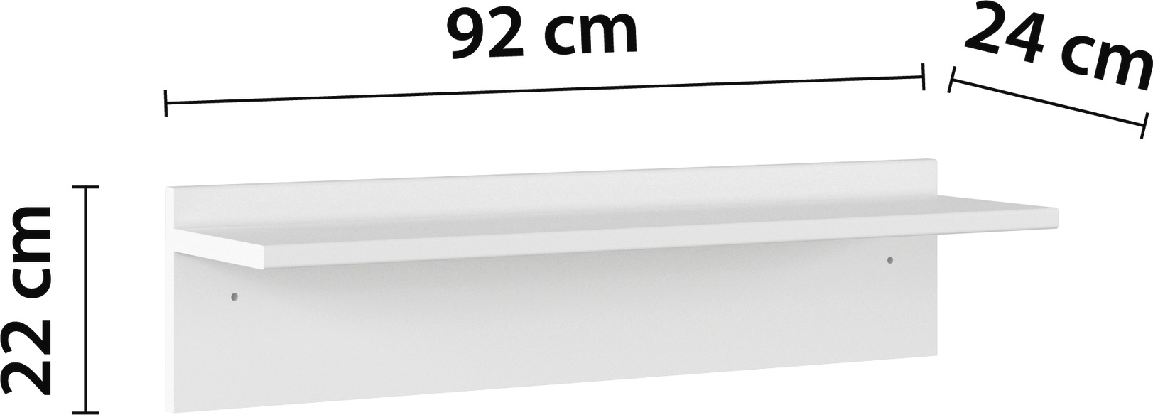 rauch Wandregal »Wandboard Regal Hängeregal JOEL«, mit praktischer Ablagefläche Breite 92 cm MADE IN GERMANY