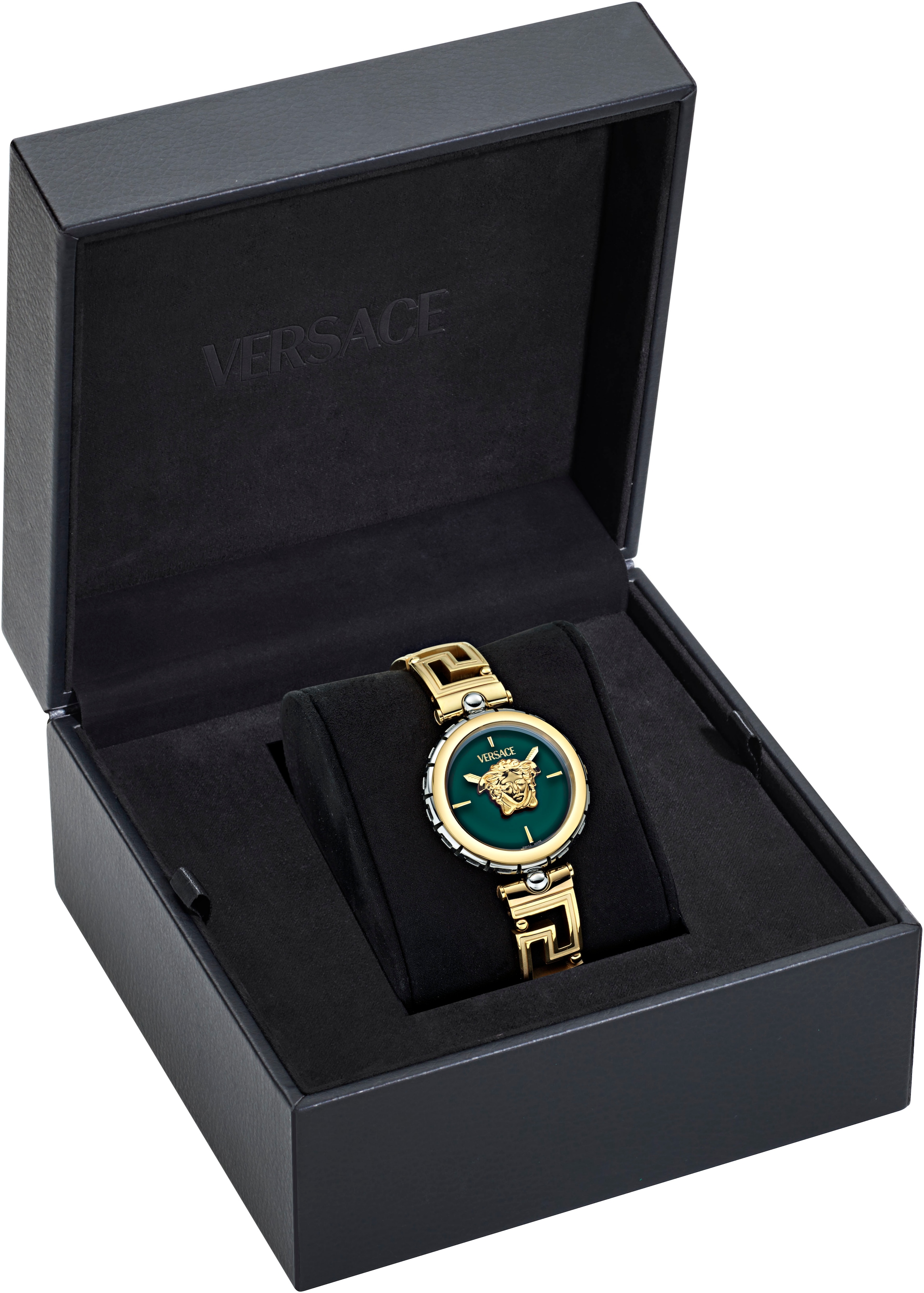 Versace Quarzuhr »MEDUSA JEWEL«, Armbanduhr, Damenuhr, Swiss Made, Edelstahlarmband, analog