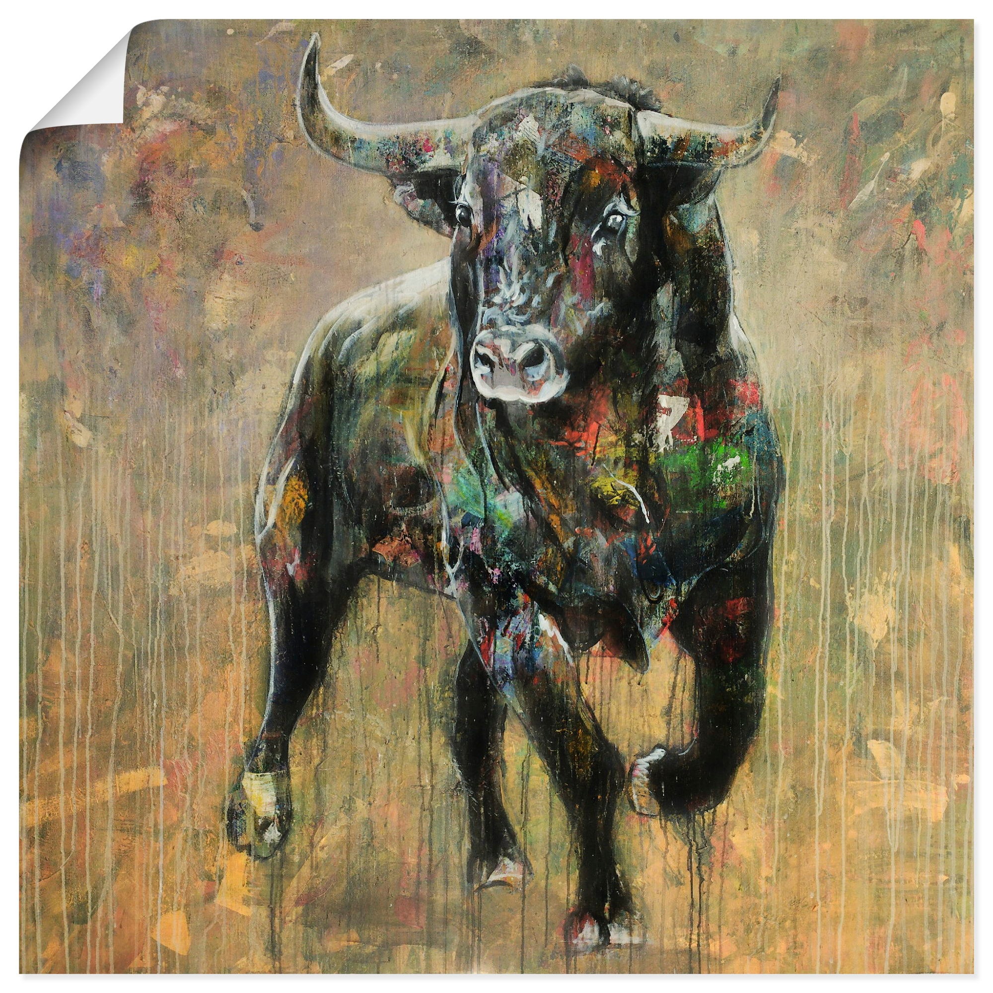 Wandbild ARTLAND "Der Moment der Entscheidung", farbe bild(er): braun, B:40cm H:40cm