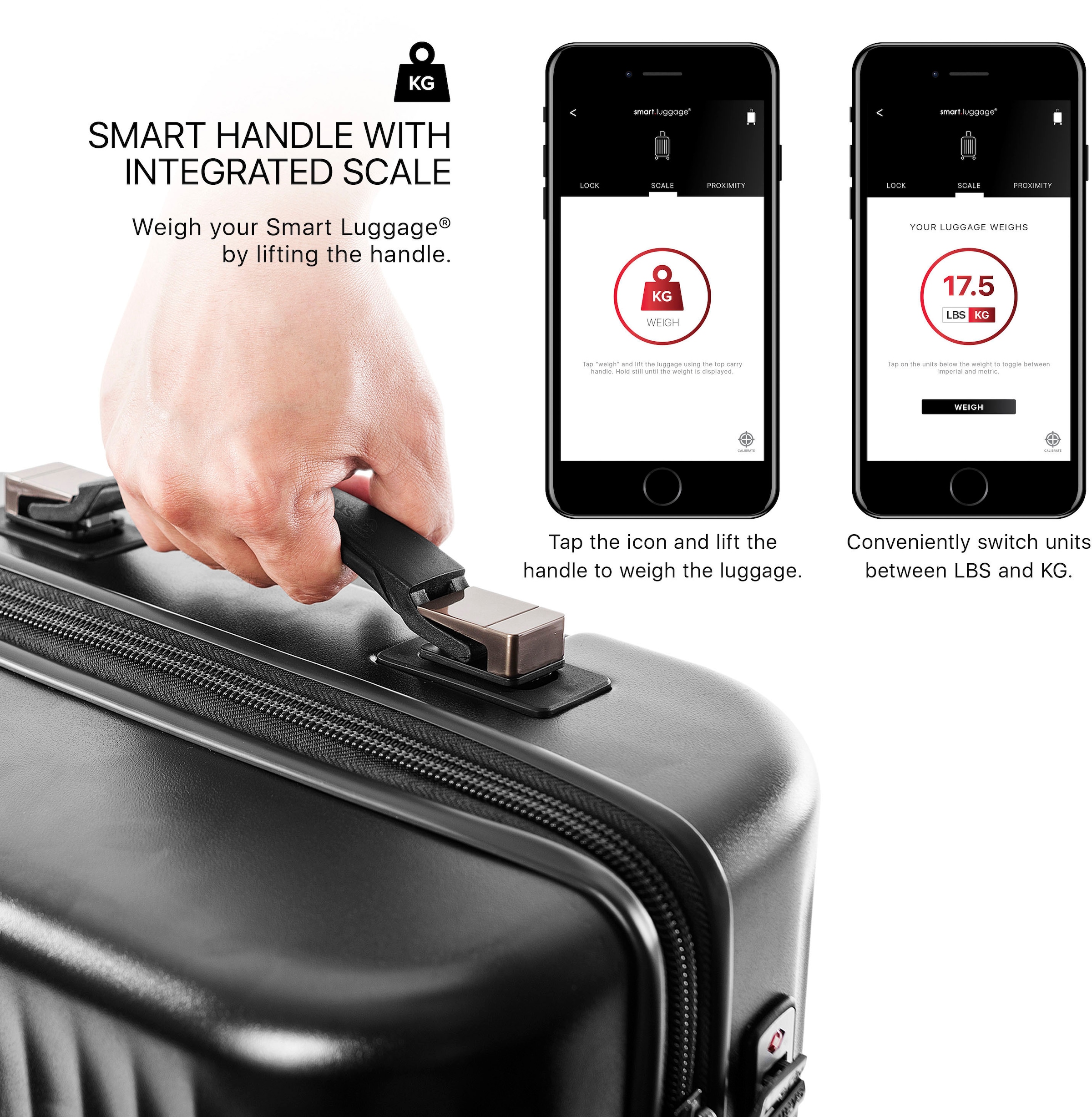 Heys Hartschalen-Trolley »Smart Luggage®, in verschiedenen Farben und Größen«, 4 Rollen, Heys x Joachim Llambi Handgepäck Smart Gepäck mit App-Funktion
