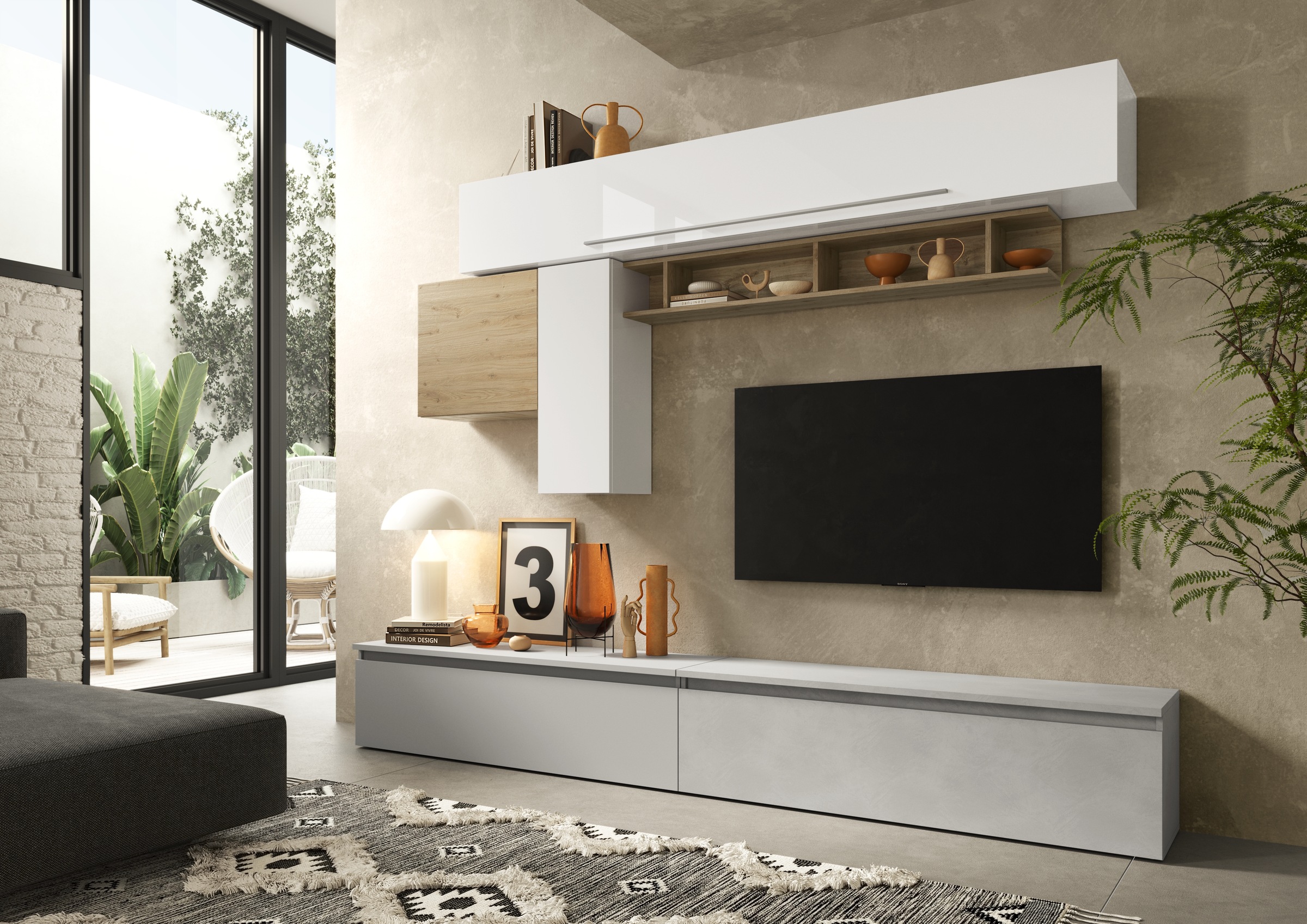INOSIGN Wohnwand »INFINITY, 6tlg. Breite 262 cm, Höhe variabel, Schrankw., günstig online kaufen