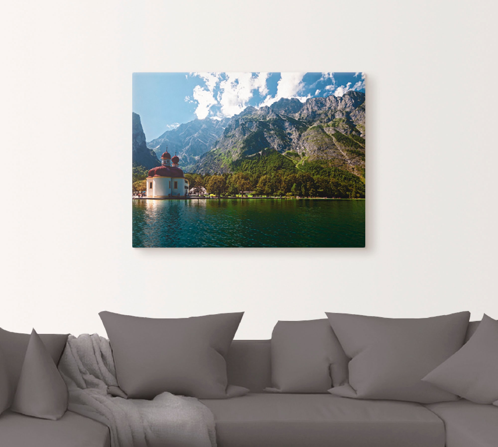 Artland Wandbild "St. Bartholomä (Königssee) I", Berge, (1 St.), als Leinwa günstig online kaufen