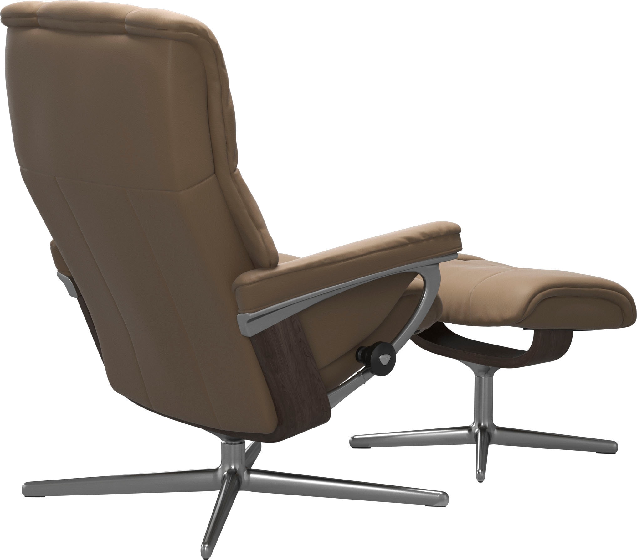 Stressless® Relaxsessel »Mayfair«, (Set, Relaxsessel mit Hocker), mit Hocker, mit Cross Base, Größe S, M & L, Holzakzent Wenge