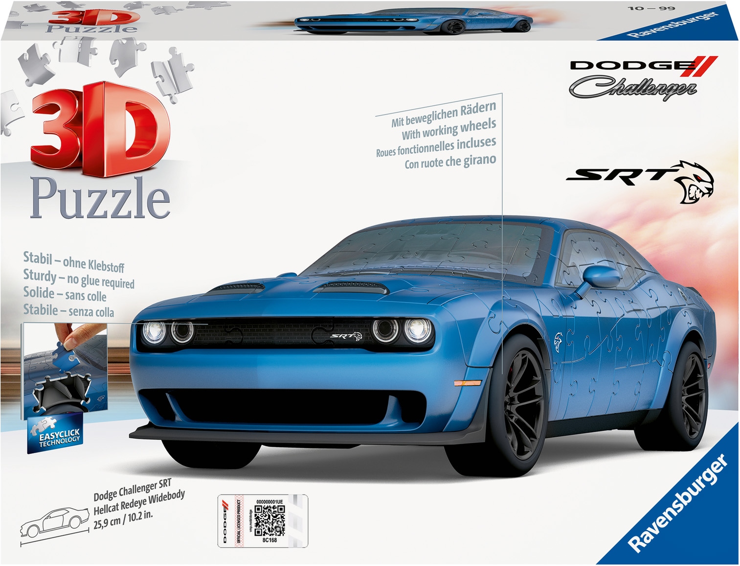 Ravensburger 3D-Puzzle »Dodge Challenger SRT Hellcat Redeye Widebody«, (163 tlg.), Made in Europe, FSC® - schützt Wald - weltweit