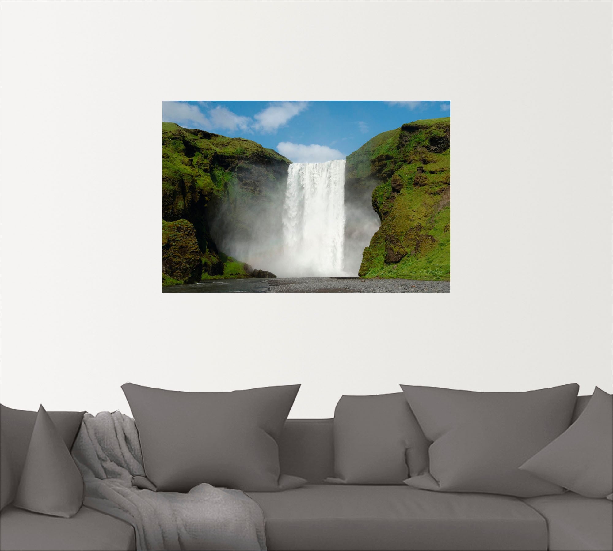 Artland Wandfolie »Skogafoss«, Gewässer, (1 St.), selbstklebend