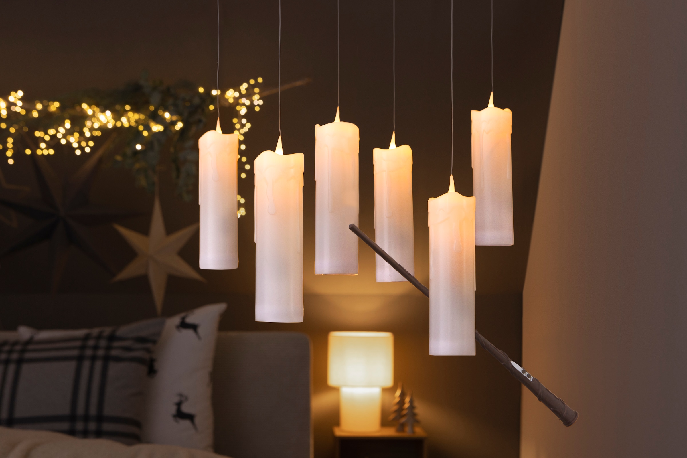 IC Winterworld LED-Kerze »Schwebende Kerzen mit Zauberstab als  Fernbedienung«, Weihnachtsdeko mit Batteriebetrieb auf Rechnung bestellen