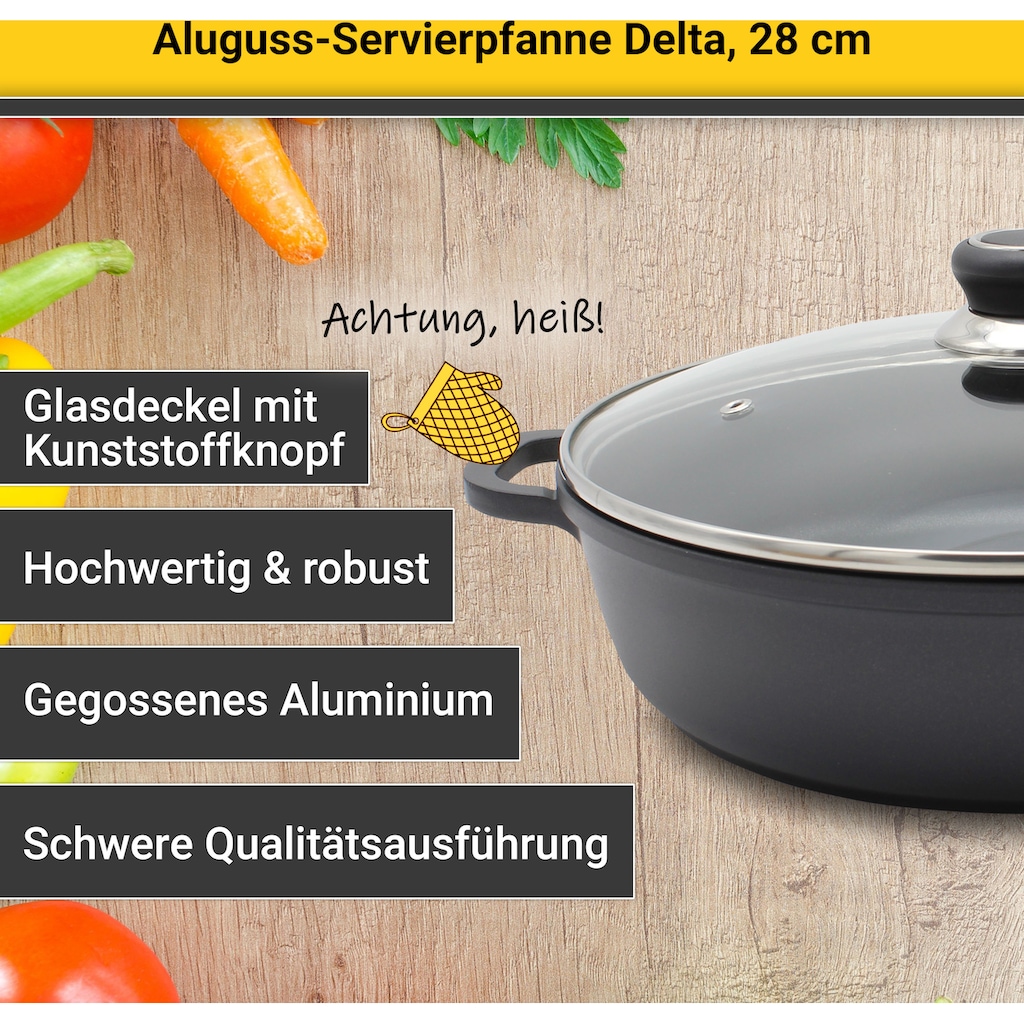 Krüger Schmorpfanne »Delta«, Aluminiumguss, (1 tlg.)