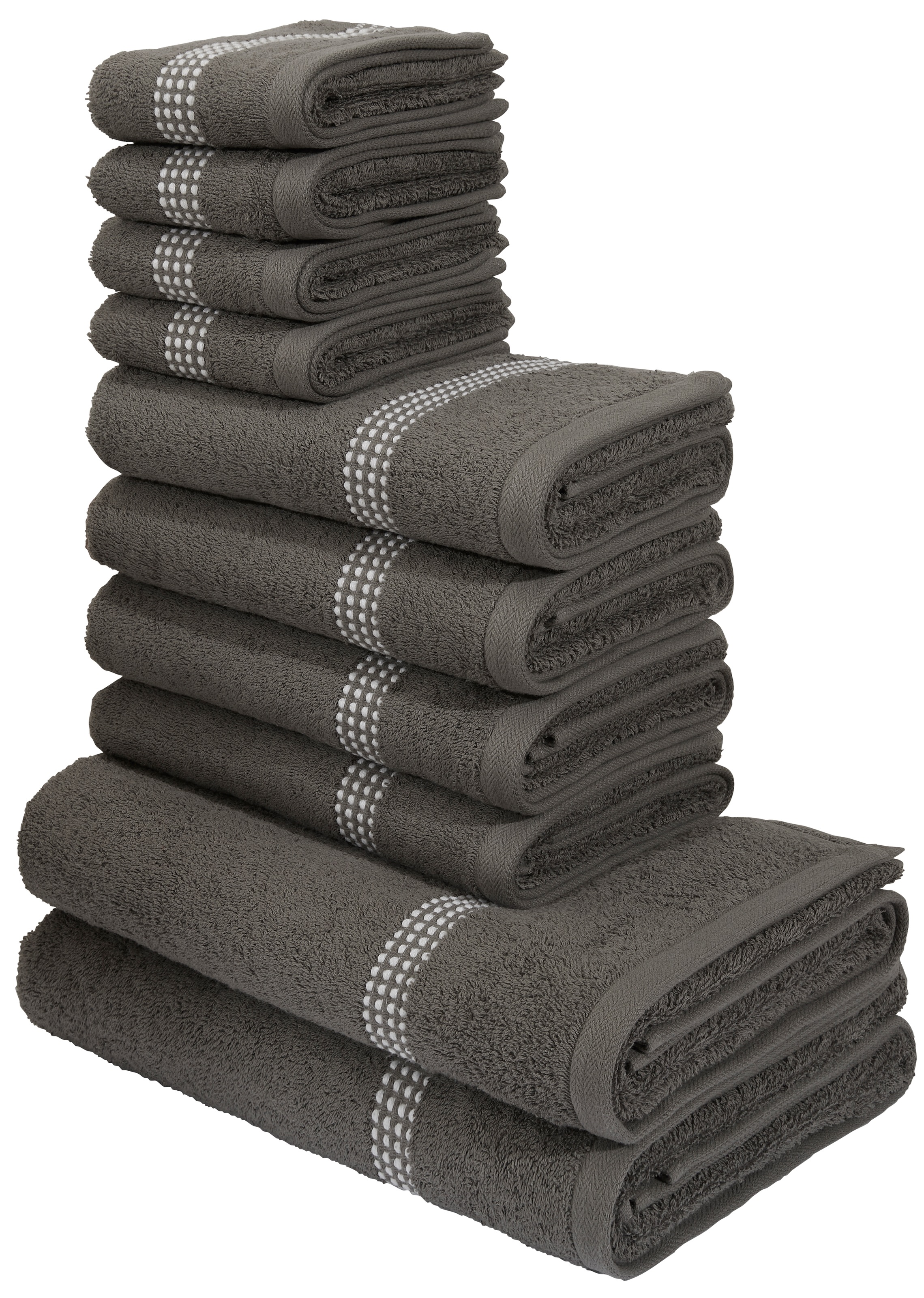 my home Handtuch Set »Kapra, Premium Handtücher, 500 gr/m²«, Set, 10 tlg., günstig online kaufen
