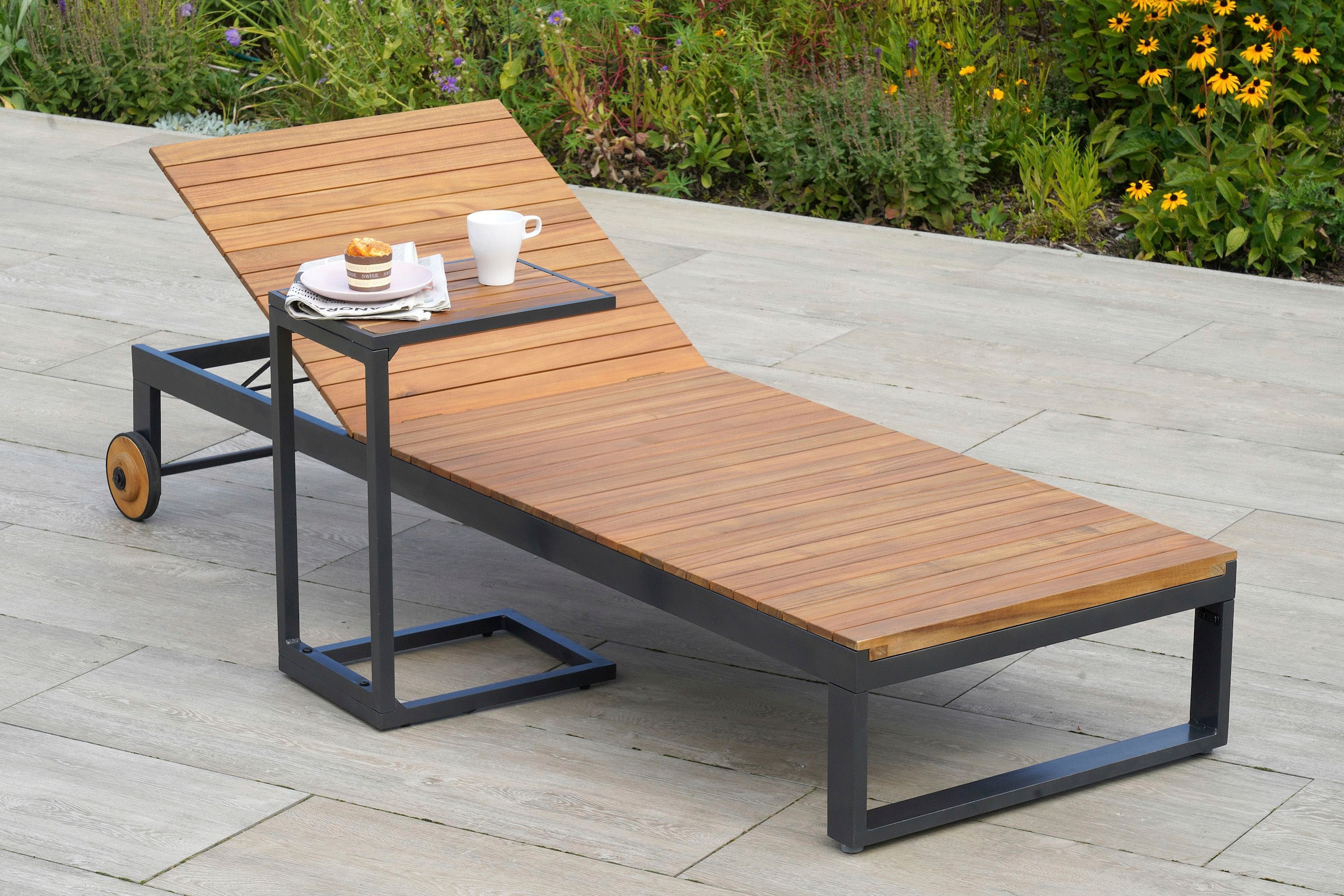 MERXX Gartenliege »Santorin« inkl. Beistelltisch günstig online kaufen