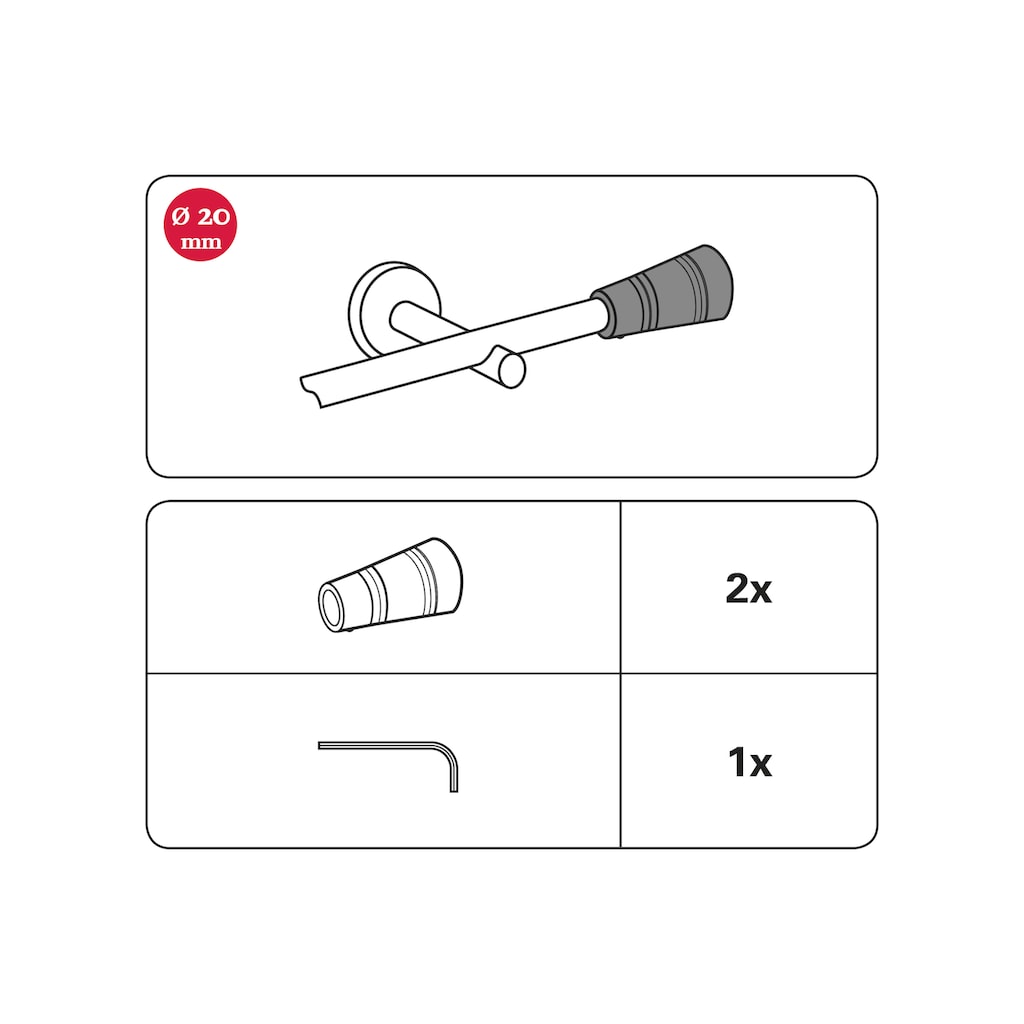 GARDINIA Gardinenstangen-Endstück »Apollo«, (2 St.)