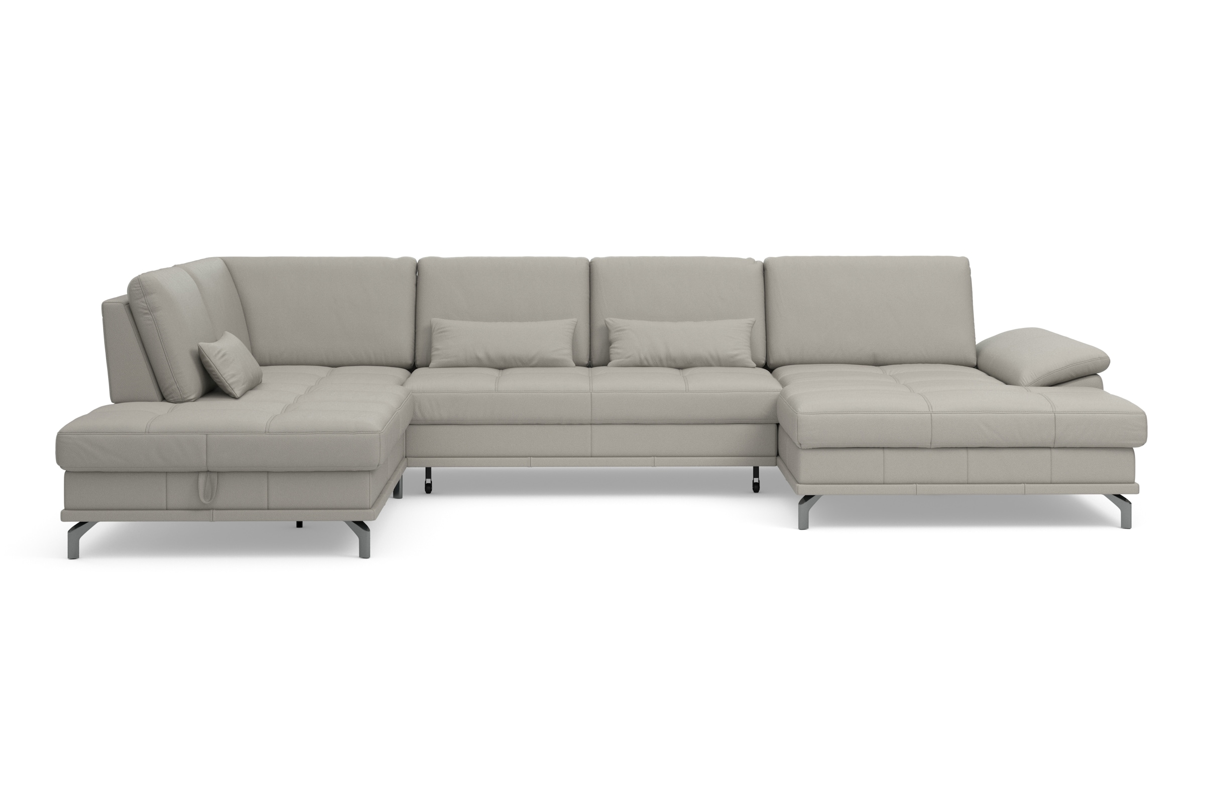 PLACES OF STYLE Wohnlandschaft »Costello U-Form, B: 363 cm mit Sitztiefen-, günstig online kaufen