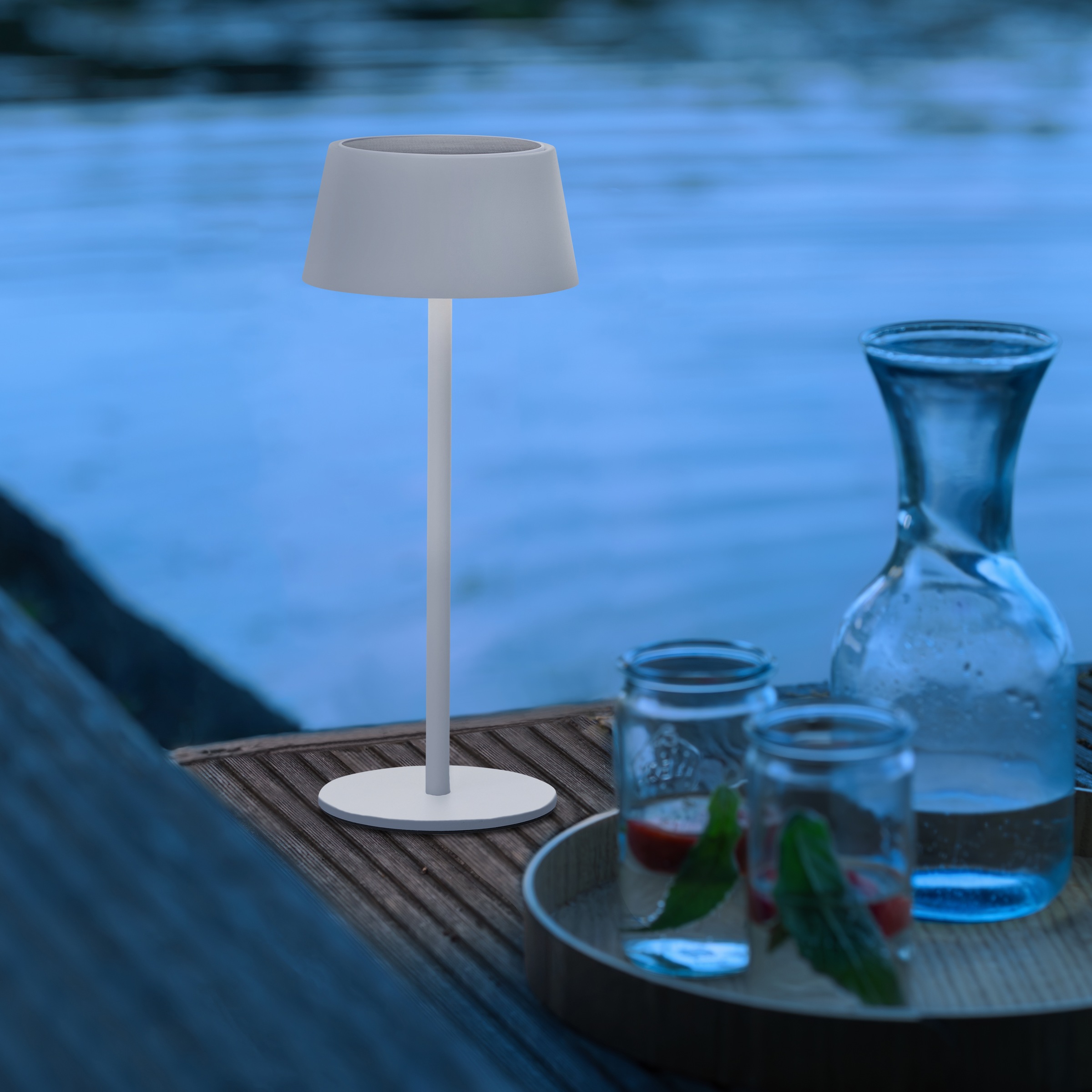 my home LED Außen-Tischleuchte »Ocki Tischleuchte mit Solar u. Akku«, 1 fla günstig online kaufen