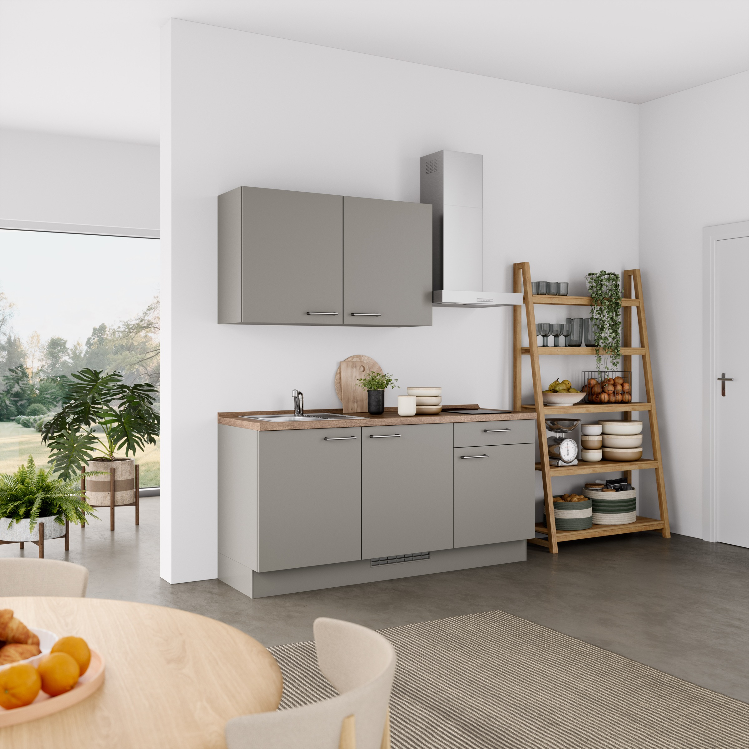 nobilia® Küchenzeile »"Laser I"«, vormontiert, Ausrichtung wählbar, Breite 180 cm, wahlw. mit E-Geräten