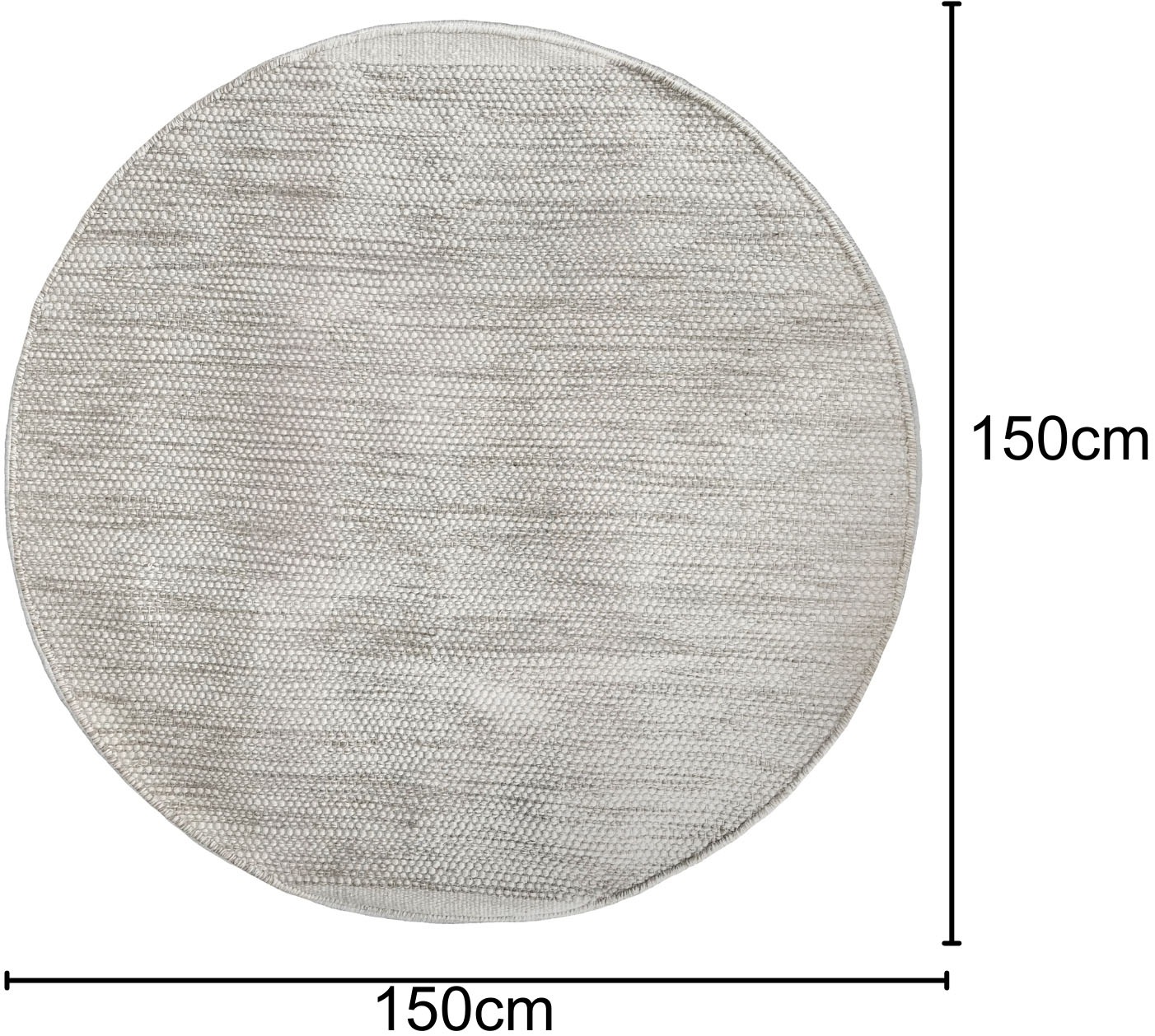 Myflair Möbel & Accessoires Wollteppich »WOOLY DREAM«, rund, 10 mm Höhe, handgewebter Wendeteppich, meliert, reine Wolle, Wohnzimmer