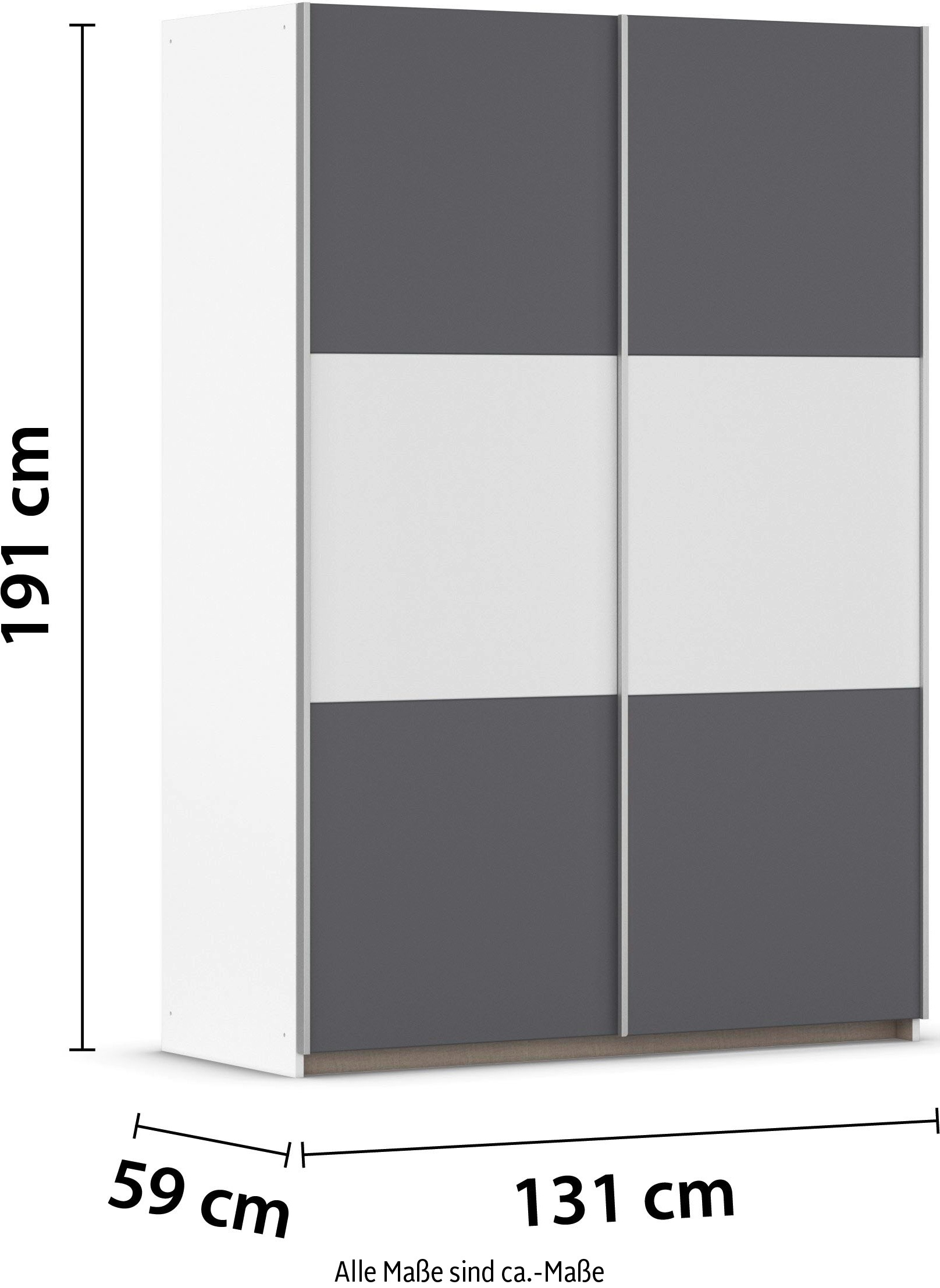 INOSIGN Schwebetürenschrank »PAULLY Schlafzimmerschrank Garderobe Preiskracher«, Kleiderschrank Breite 131 cm Bestseller MADE IN GERMANY RAUCH Schrank