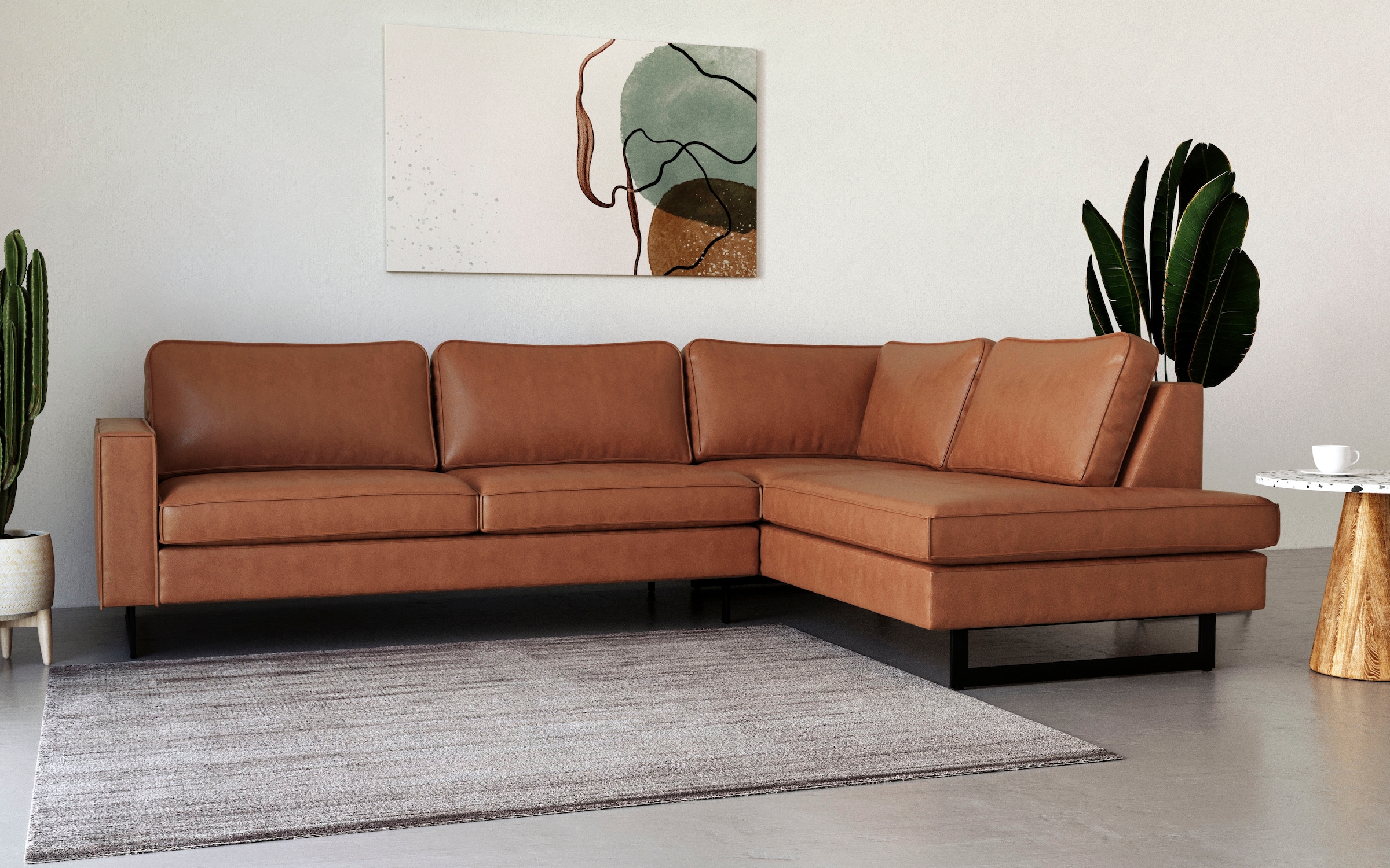 Places of Style Ecksofa »Pinto, 290 cm, Ottomane links / rechts«, Cord, Fei günstig online kaufen