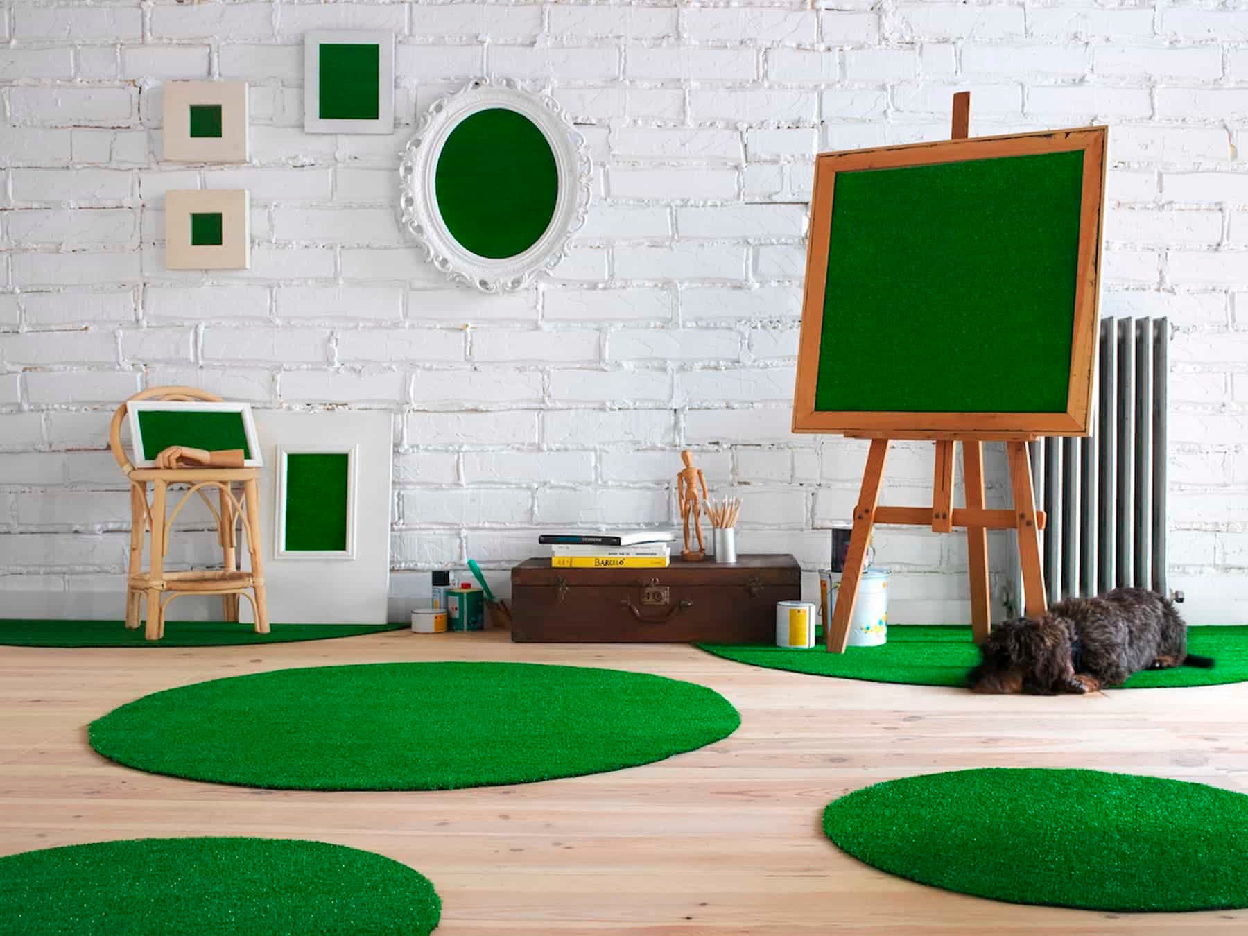my home Kunstrasen »Rasenteppich Siena«, rechteckig, 7 mm Höhe, mit Drainag günstig online kaufen