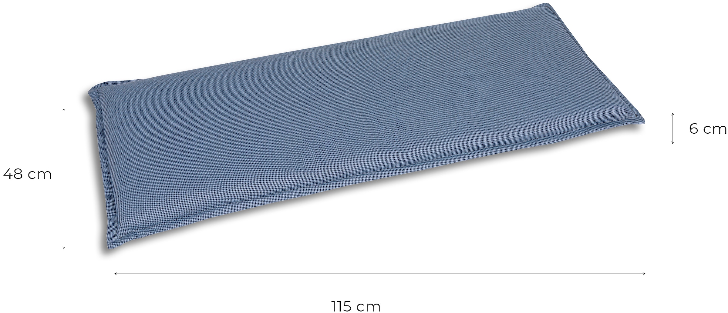 GO-DE Bankauflage »2-Sitzer« Maße ca.: 48 cm x 115 cm x 6 cm