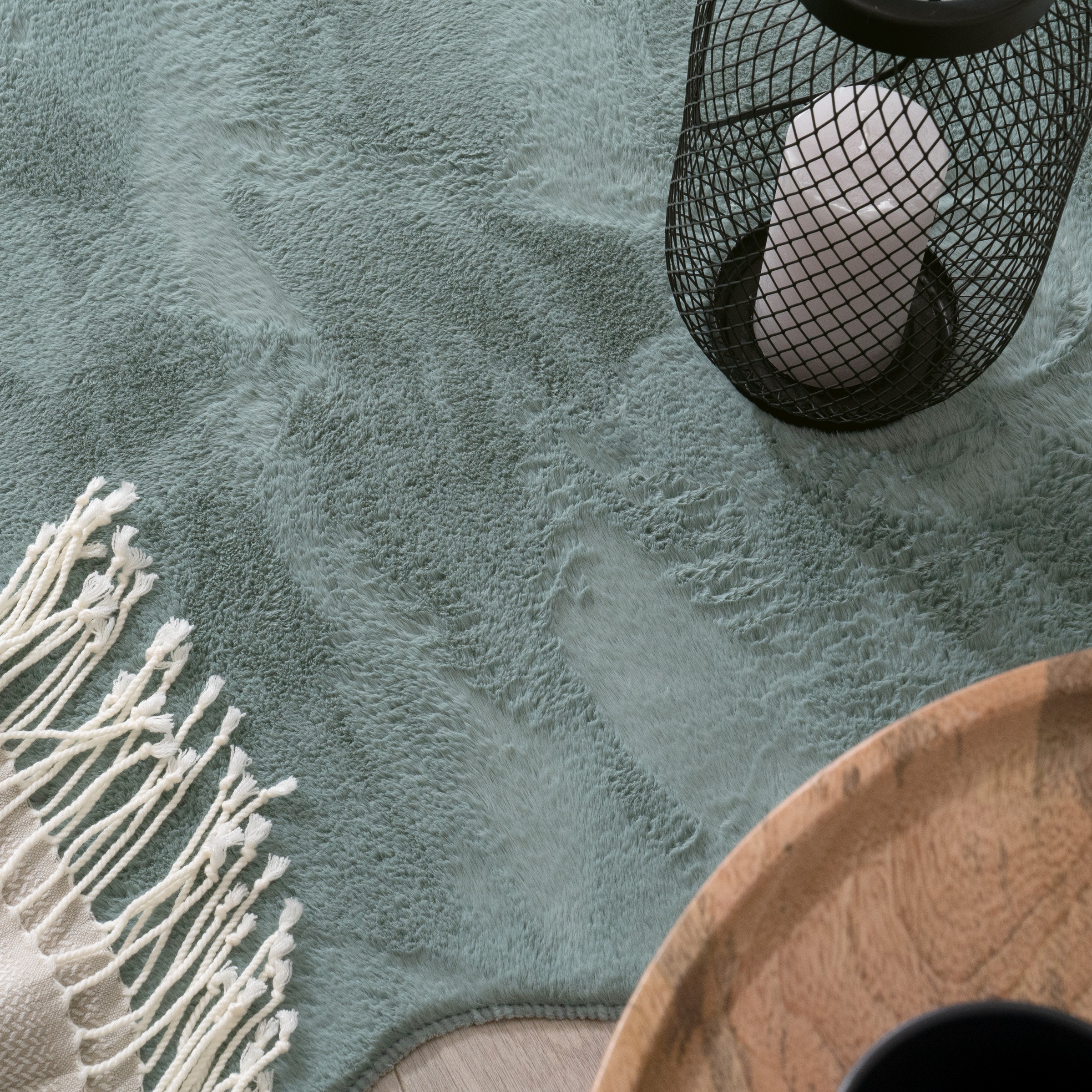 Paco Home Fellteppich »Pelt 640«, fellförmig, 16 mm Höhe, Kunstfell, Uni Farben, sehr weicher Flor