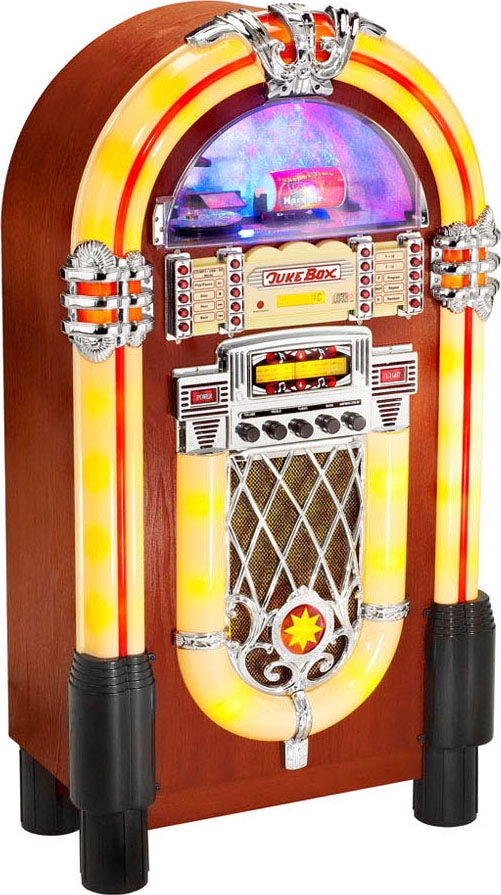 Karcher Retro-Radio »JB online kaufen Musikbox Retro LED-Lightshow, mit (40 W), 6604«, CD-Spieler, USB Radio