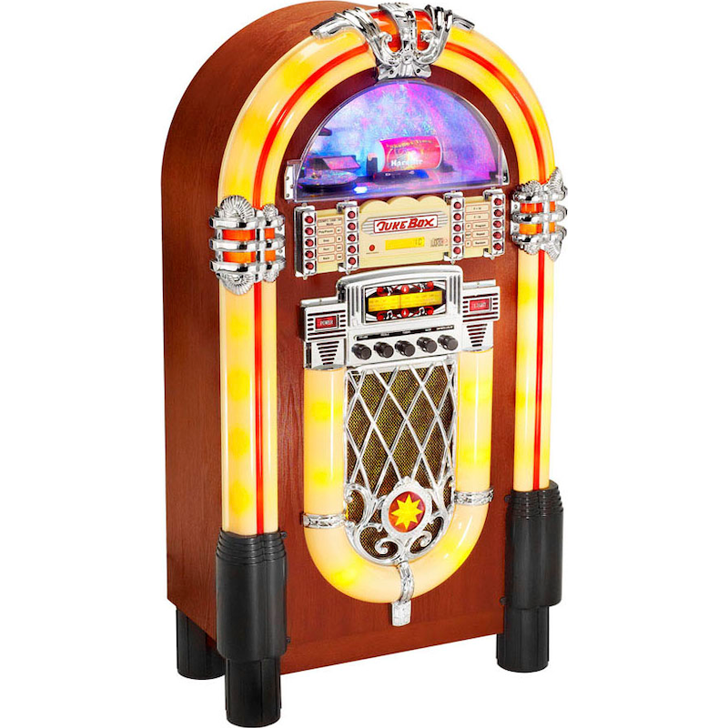 KARCHER Retro-Radio »JB 6604« ( 40 W) CD-Player, Lichteffekte, Lautsprecher, SD-Kartenleser, Partyanlage bunt USB-Anschluss und SD-Kartenleser zur...