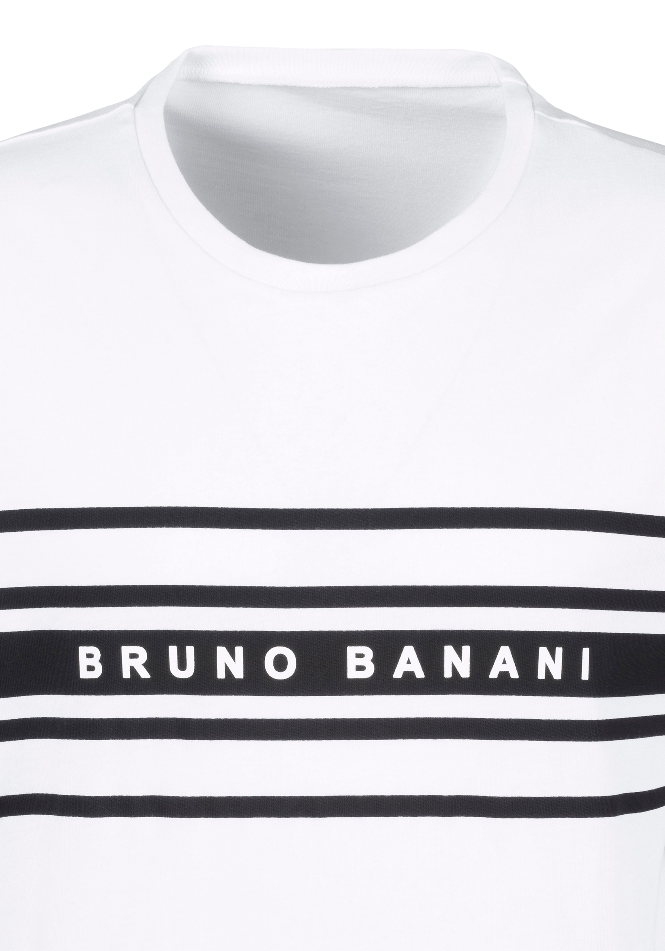 Bruno Banani Pyjama, (2 tlg., 1 Stück), Schlafanzug mit Logodruck